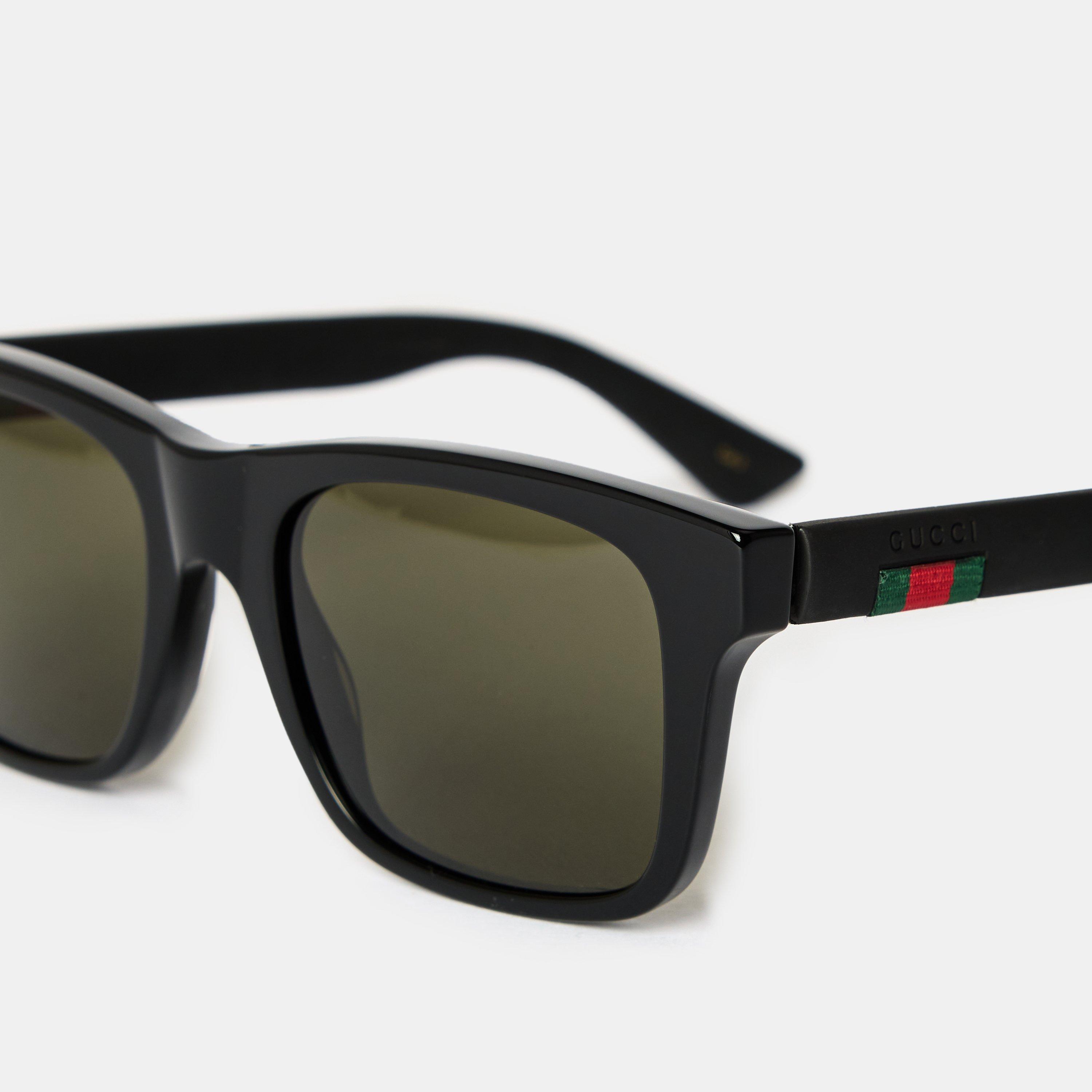 Black - Gucci - Web Sunglasses. - 4