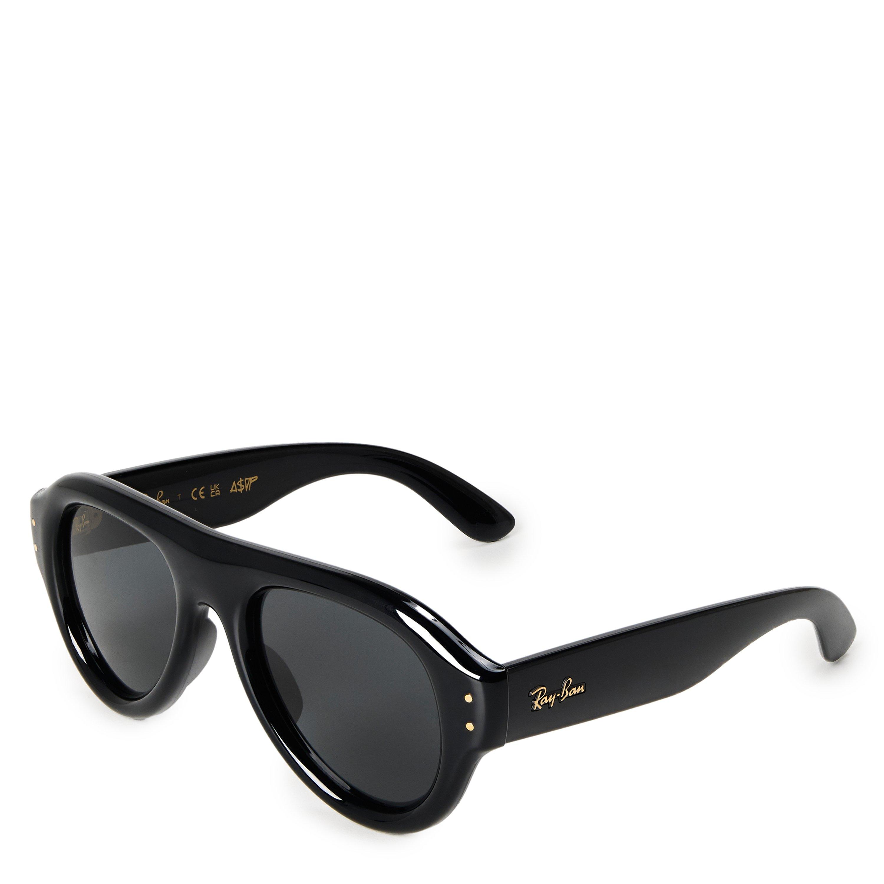 Black/Dark Grey - Ray-Ban - Pilot Puffer Aviator Sunglasses - 1