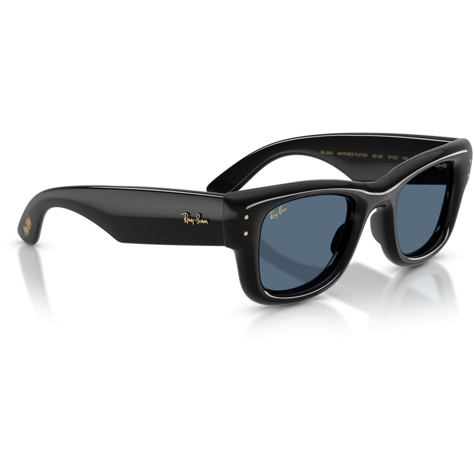 Black/Dark Blue - Ray-Ban - Wayfarer Puffer Sunglasses - 4