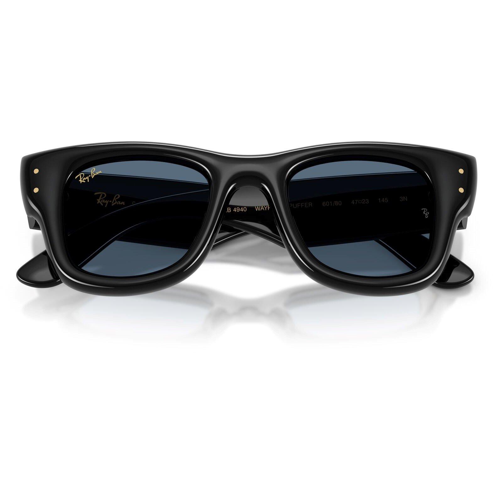 Black/Dark Blue - Ray-Ban - Wayfarer Puffer Sunglasses - 6