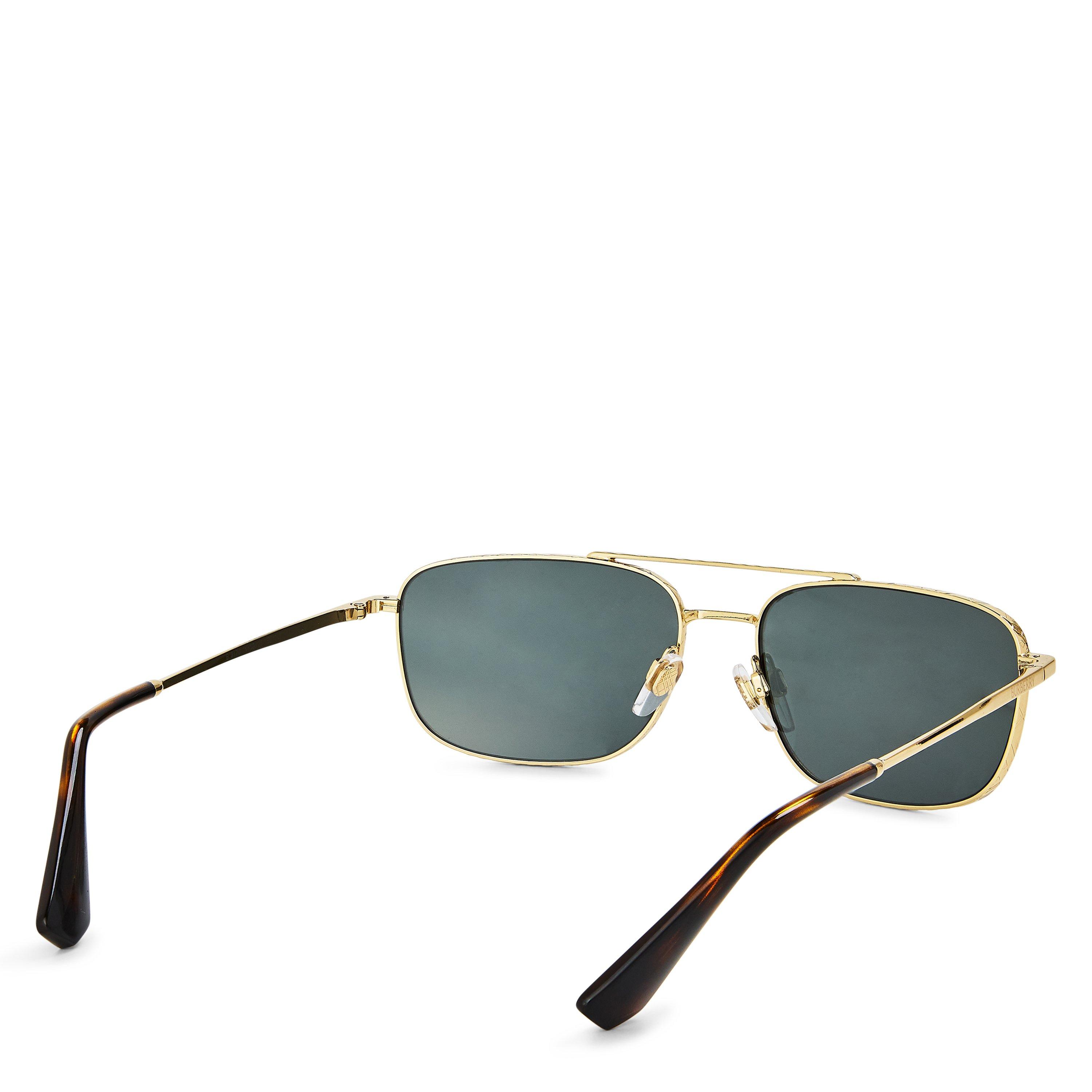 Light Gold/Grey - Burberry - Men's 0BE3170 Oval Sunglasses - 2