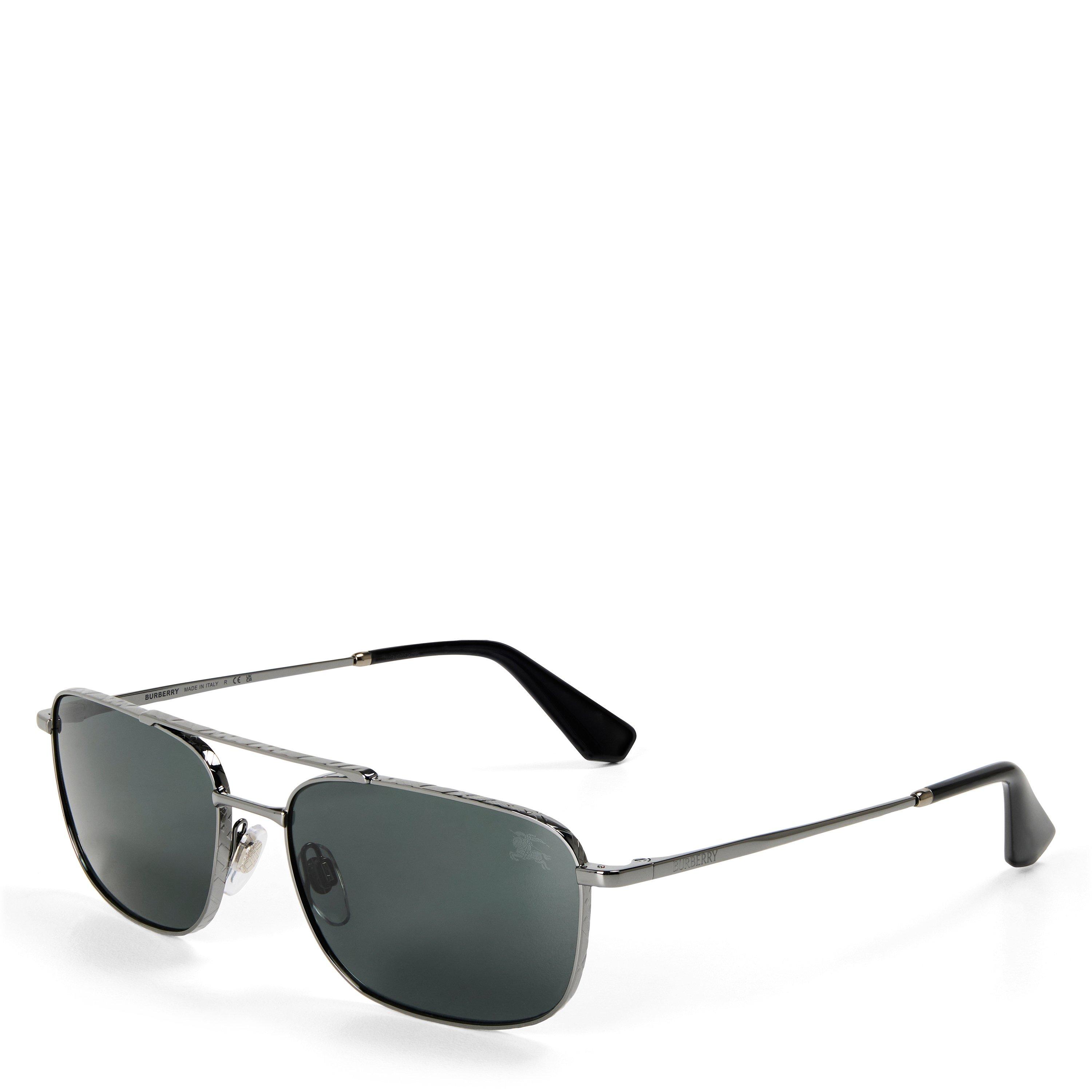 Burberry Men's 0BE3170 Oval Sunglasses - Gunmetal/Grey