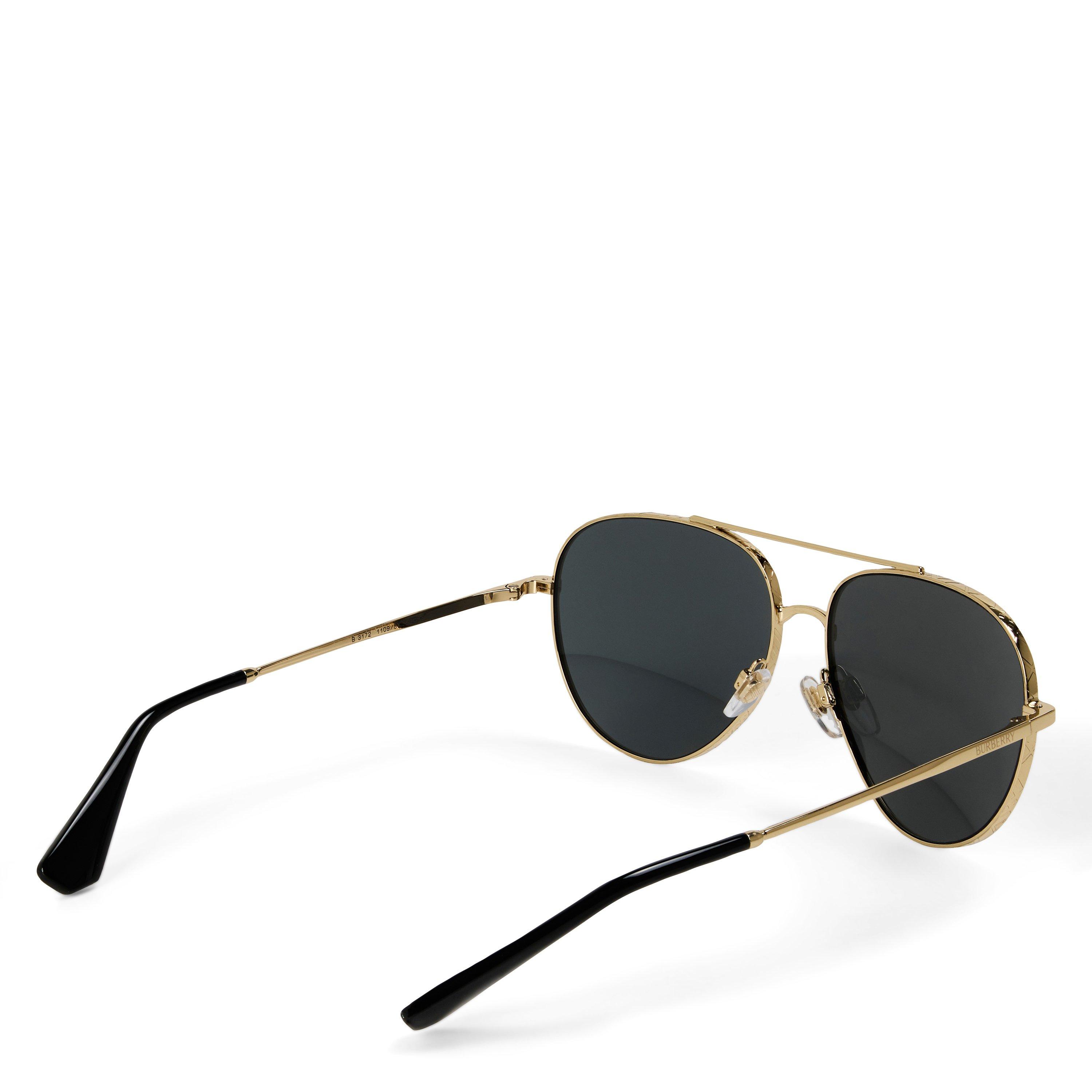 Light Gold/Grey - Burberry - Men's 0BE3172 Aviator Sunglasses - 2