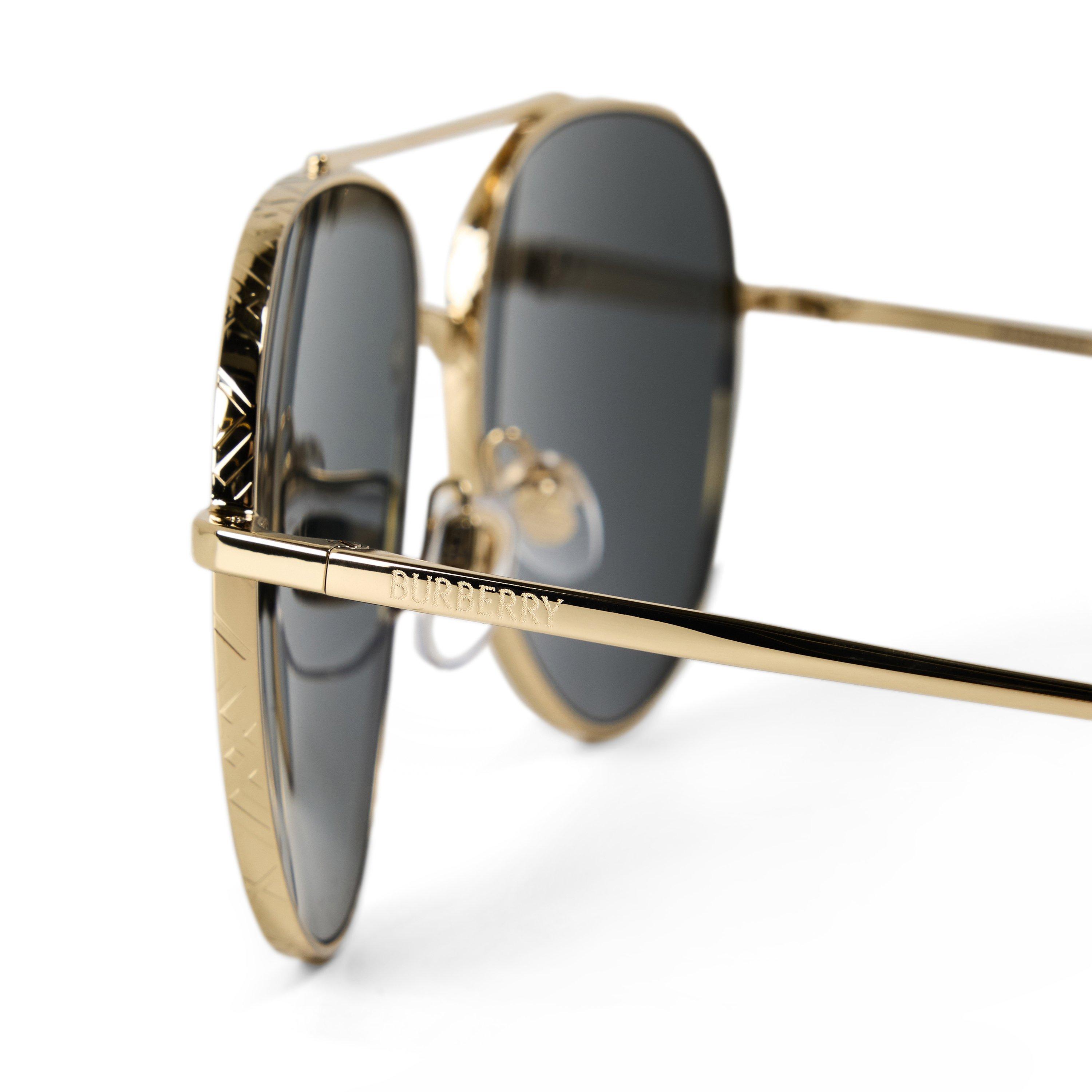 Light Gold/Grey - Burberry - Men's 0BE3172 Aviator Sunglasses - 4