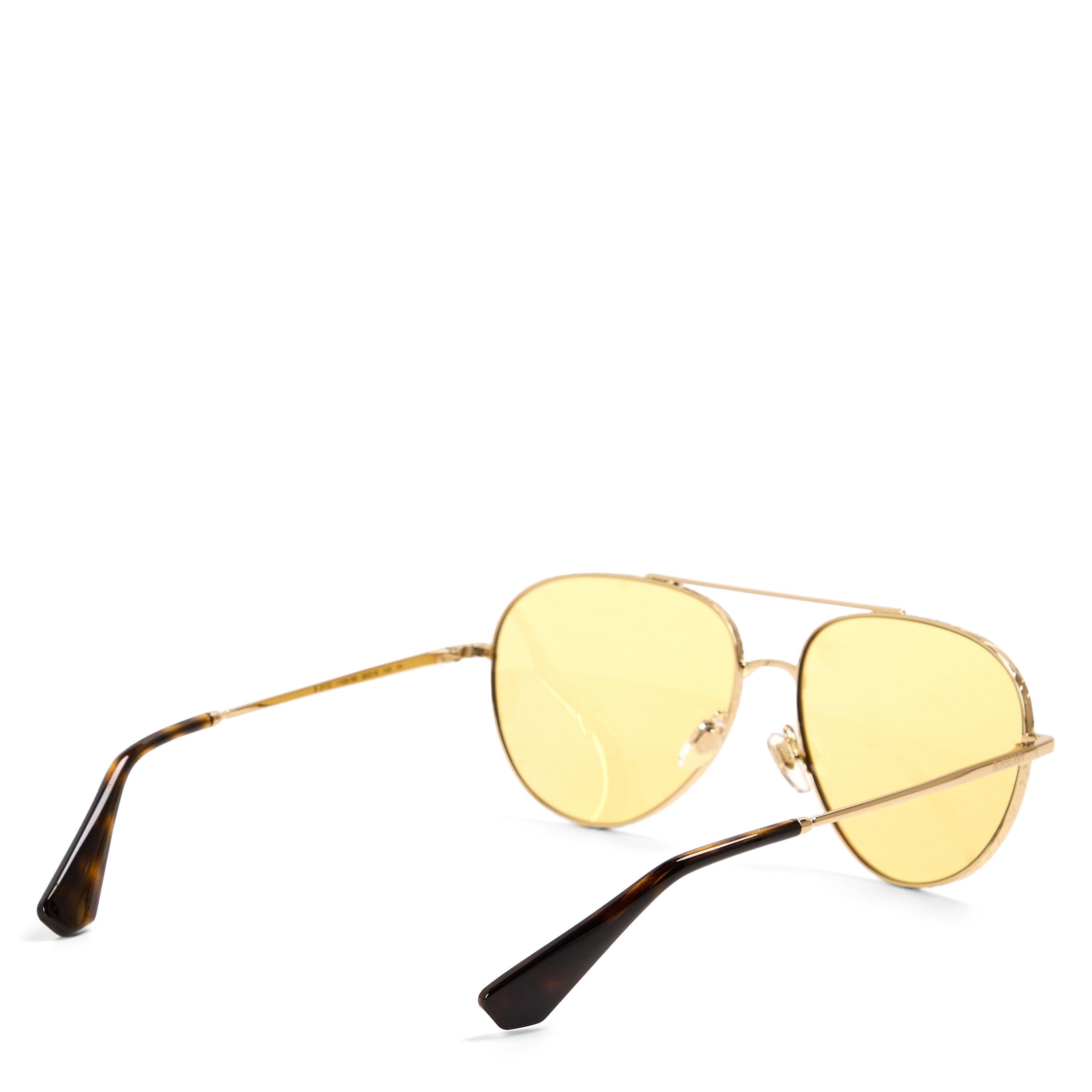 Gold/Yellow - Burberry - Men's 0BE3172 Aviator Sunglasses - 2