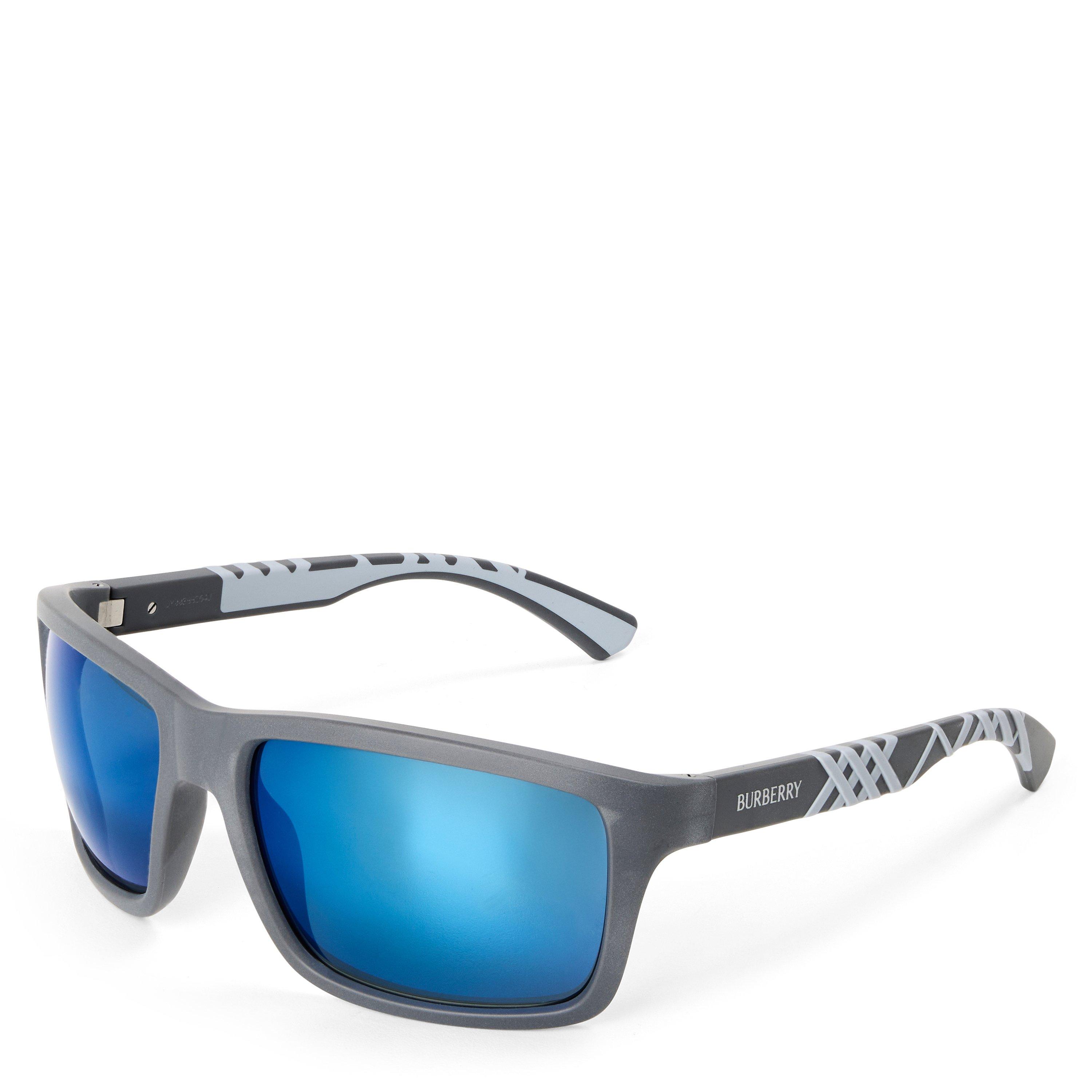 Burberry Men's 0BE4483 Oval Sunglasses - Grey/Dark Blue