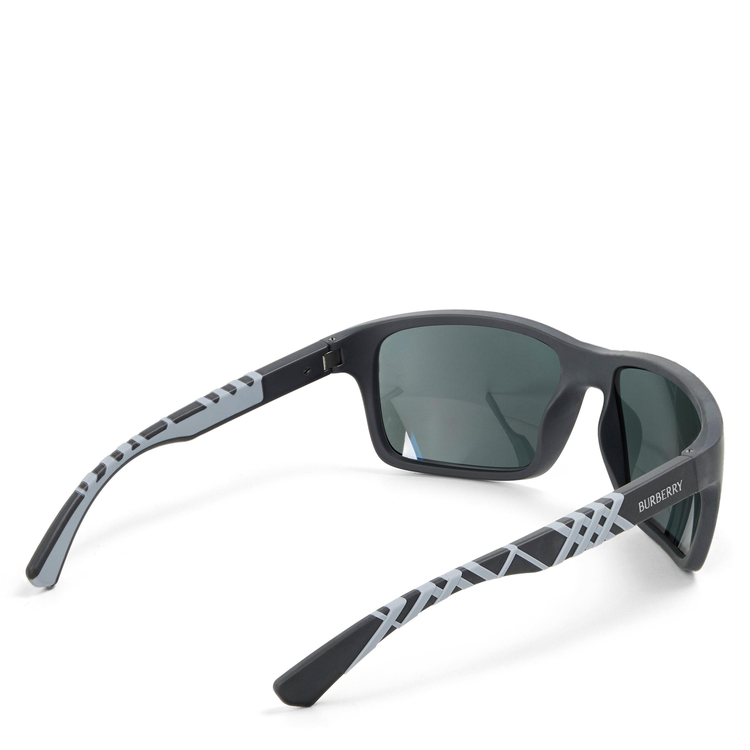 Grey/Dark Blue - Burberry - Men's 0BE4483 Oval Sunglasses - 2