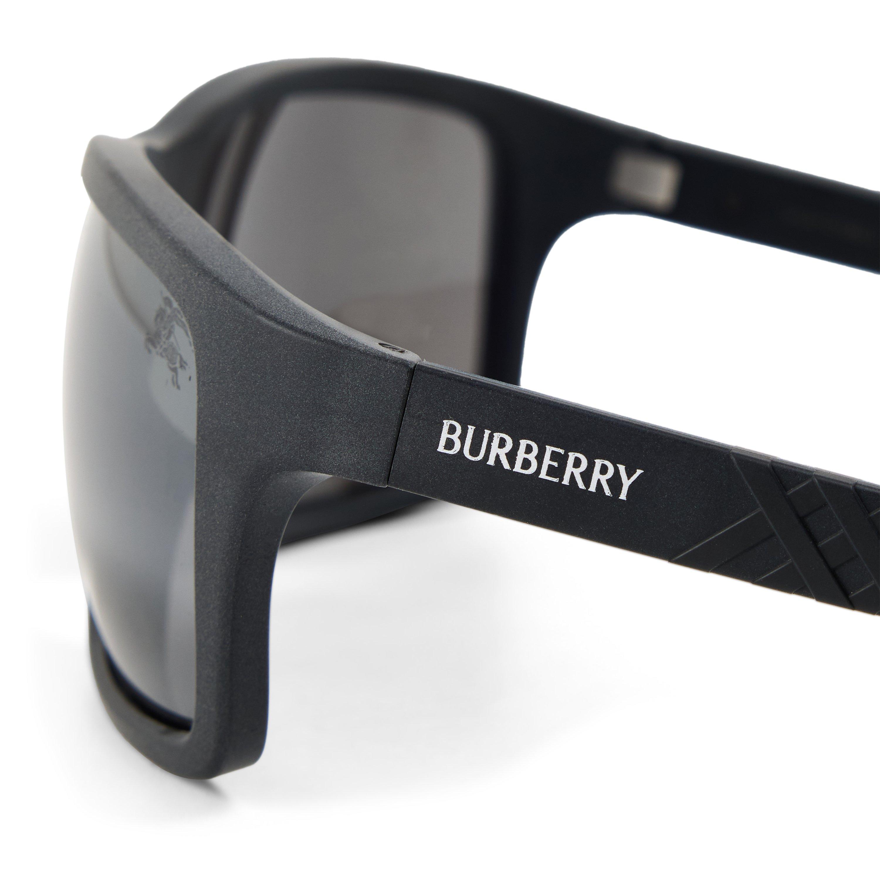 Black/Dark Grey - Burberry - Men's 0BE4483 Oval Sunglasses - 3