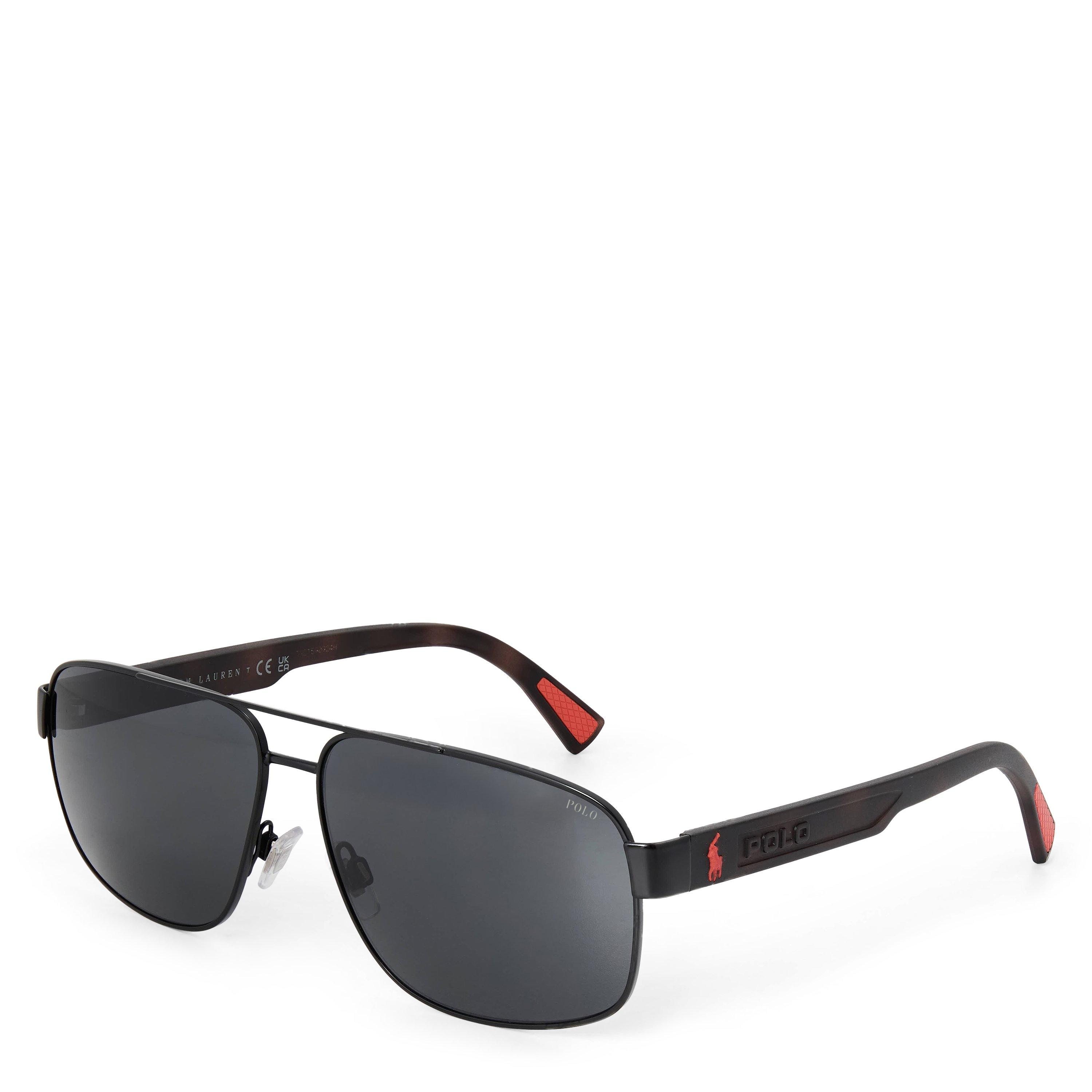 Polo Ralph Lauren Men's 0PH3165 Oval Sunglasses - Black/Dark Grey