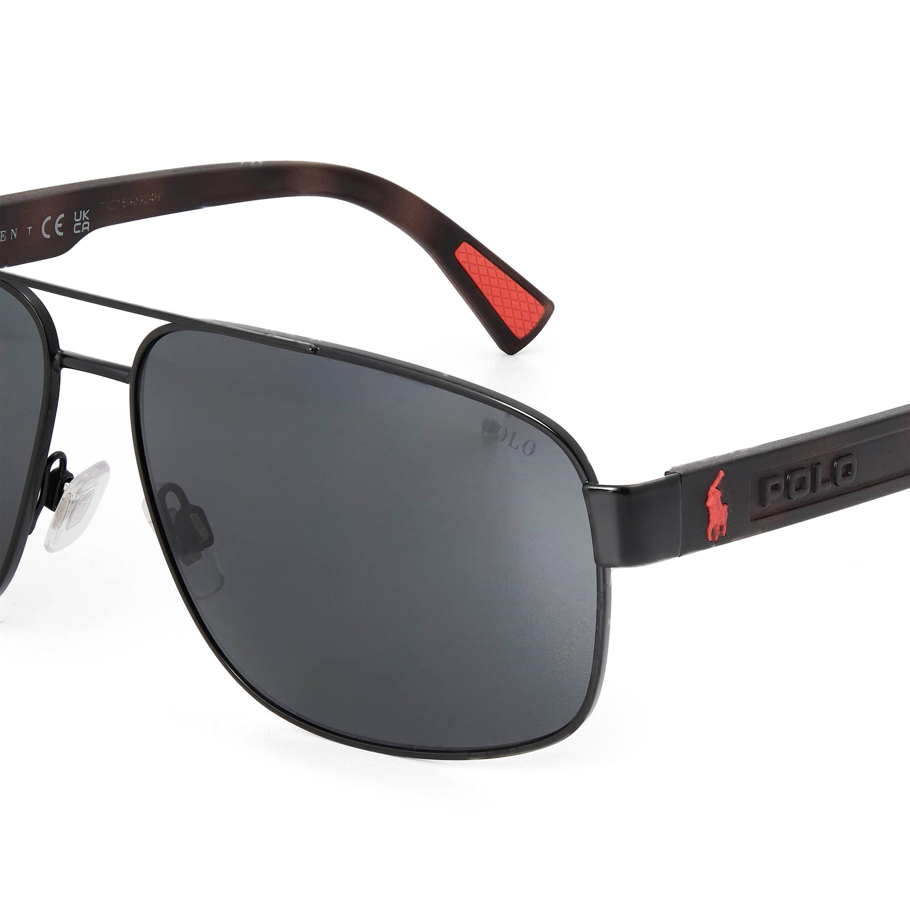 Black/Dark Grey - Polo Ralph Lauren - Men's 0PH3165 Oval Sunglasses - 3