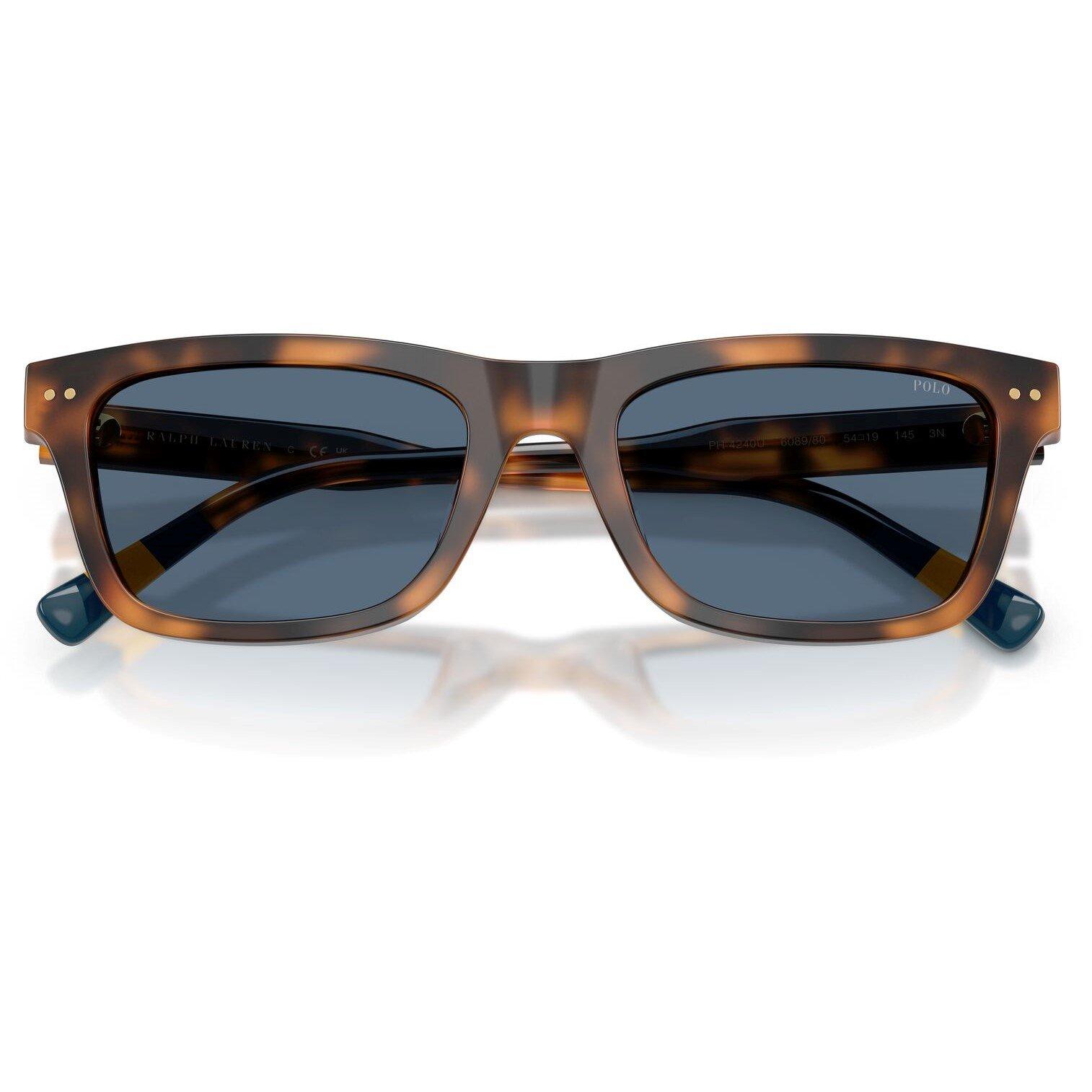 Red Havana/Blue - Polo Ralph Lauren - Men's 0PH4240U Square Sunglasses - 5