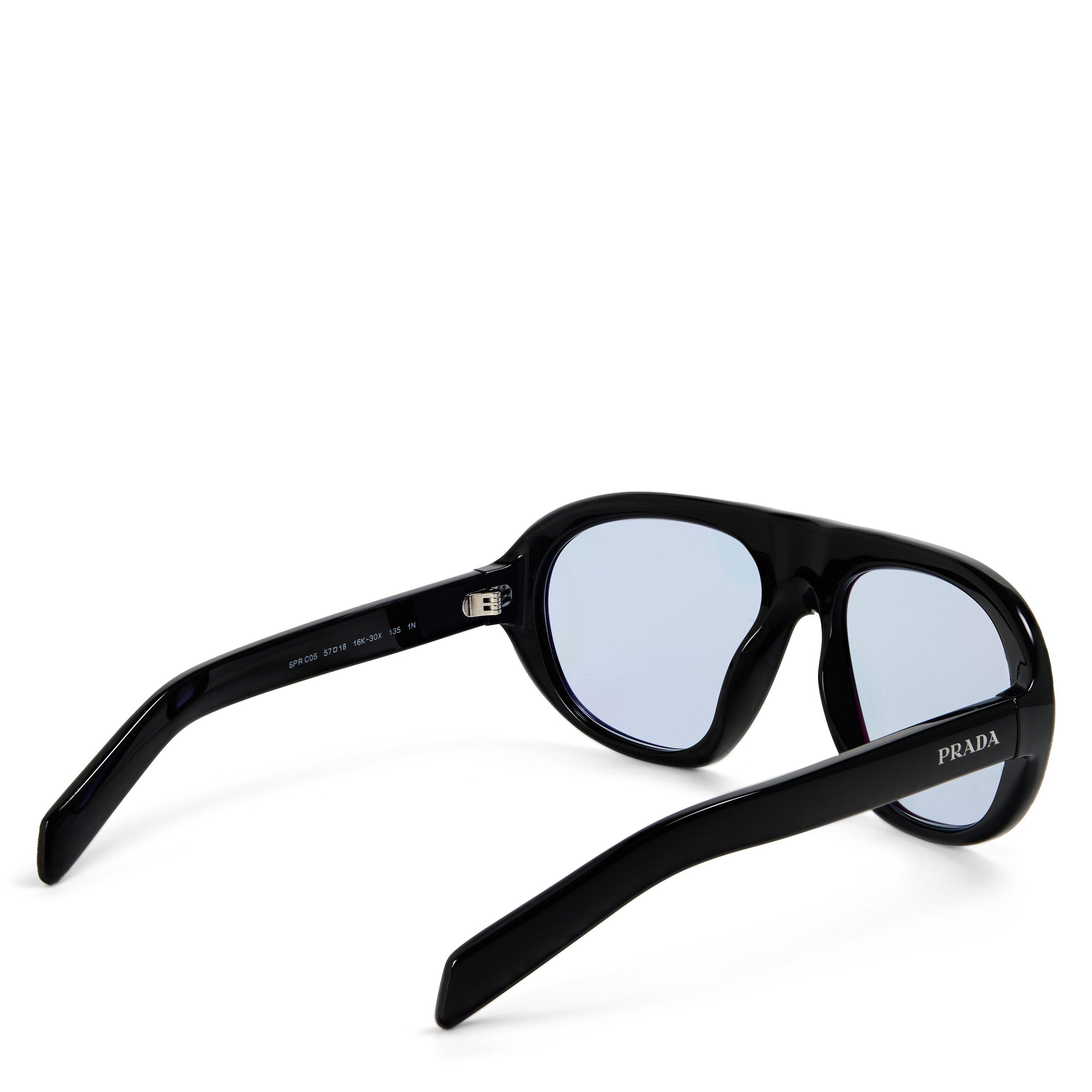 Black/Blue - Prada - Men's 0PR C05S Aviator Sunglasses - 2