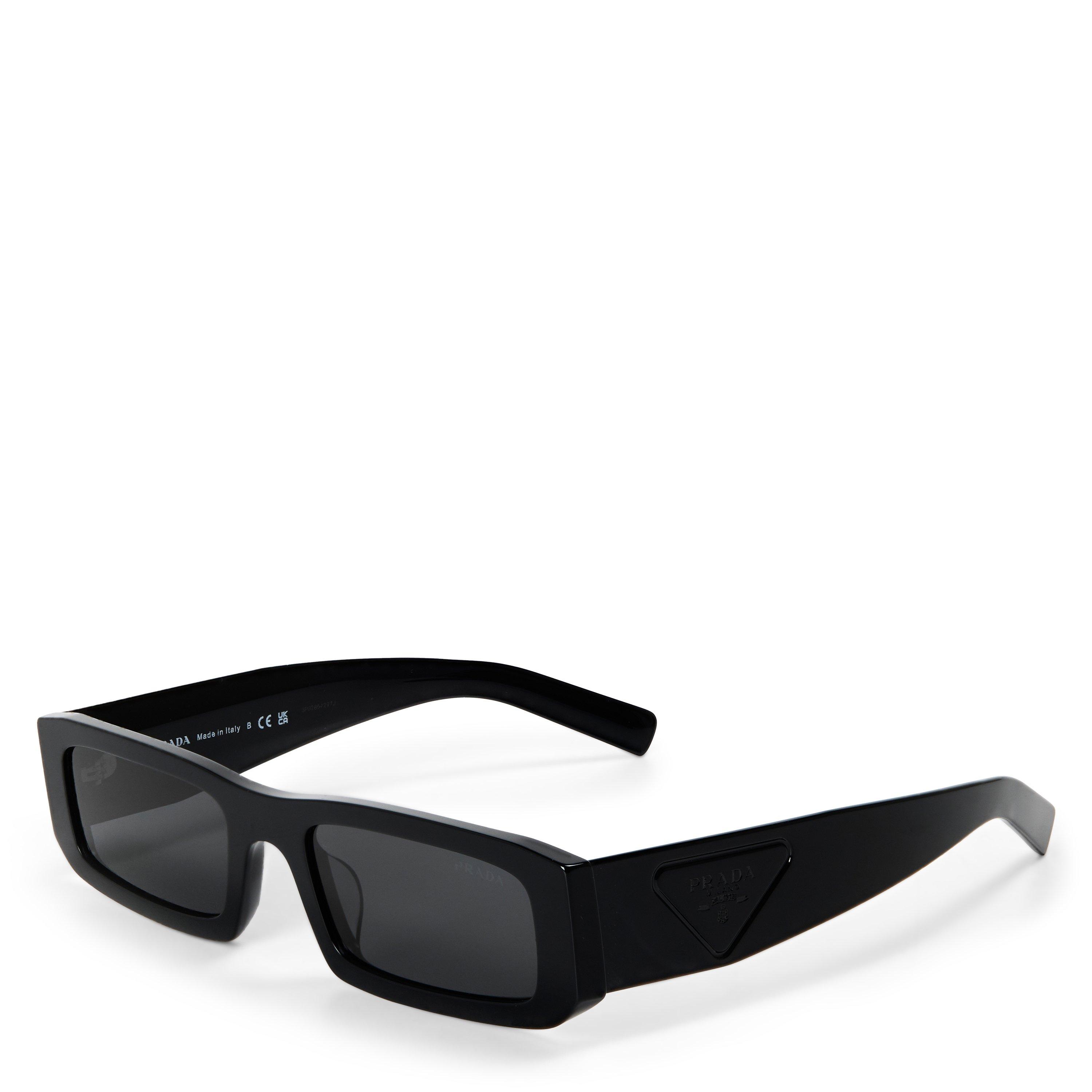 Black/Dark Grey - Prada - Men's 0PR D09SD Rectangle Sunglasses - 1