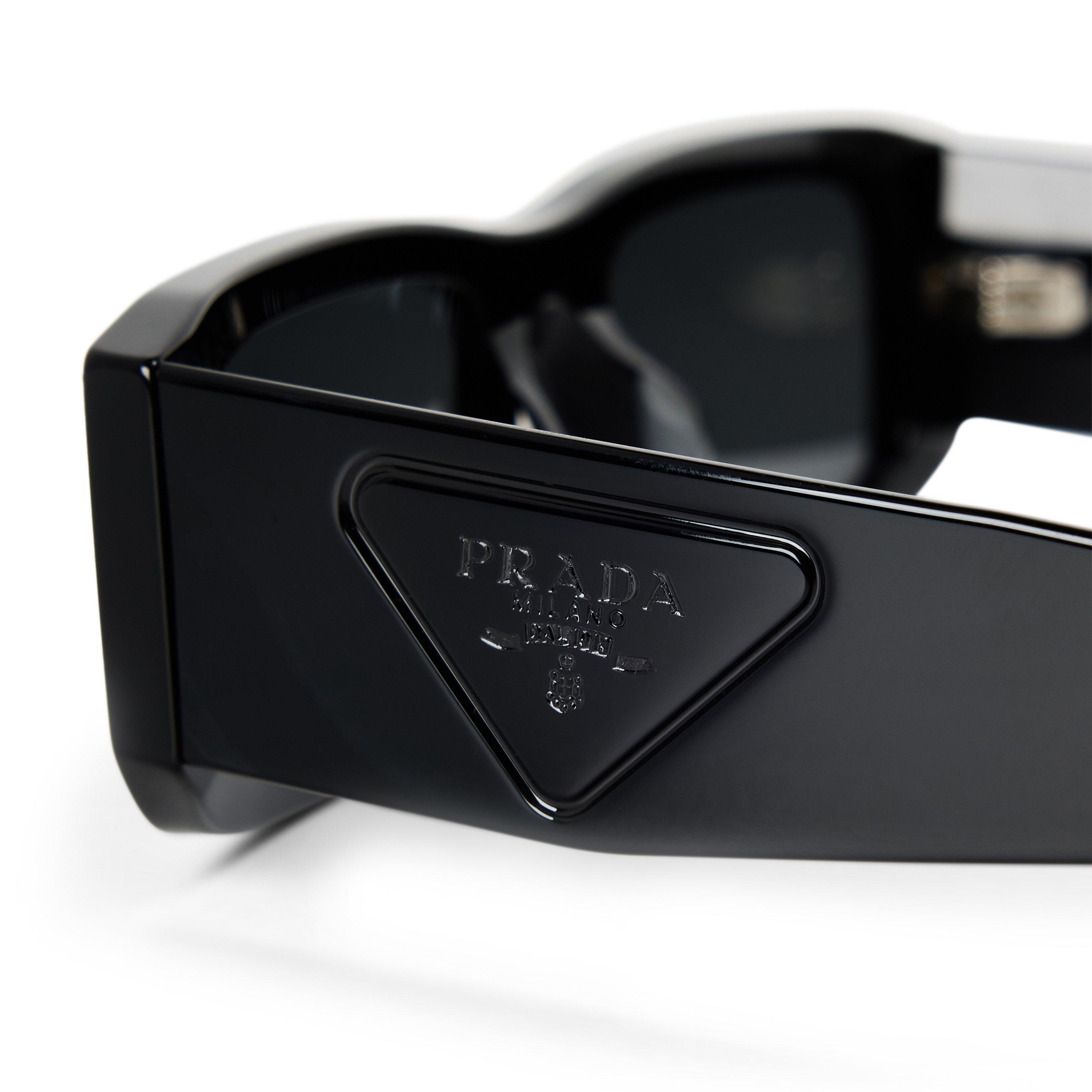 Black/Dark Grey - Prada - Men's 0PR D09SD Rectangle Sunglasses - 3