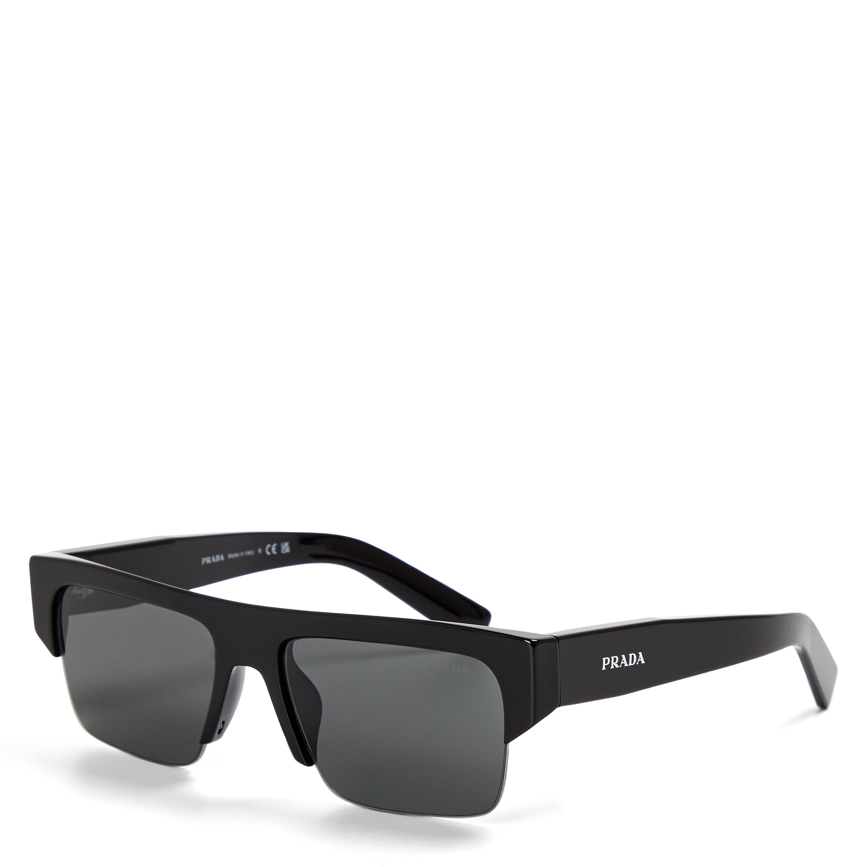 Prada Men's 0PR D12SU Clubmaster Sunglasses - Black/Dark Grey