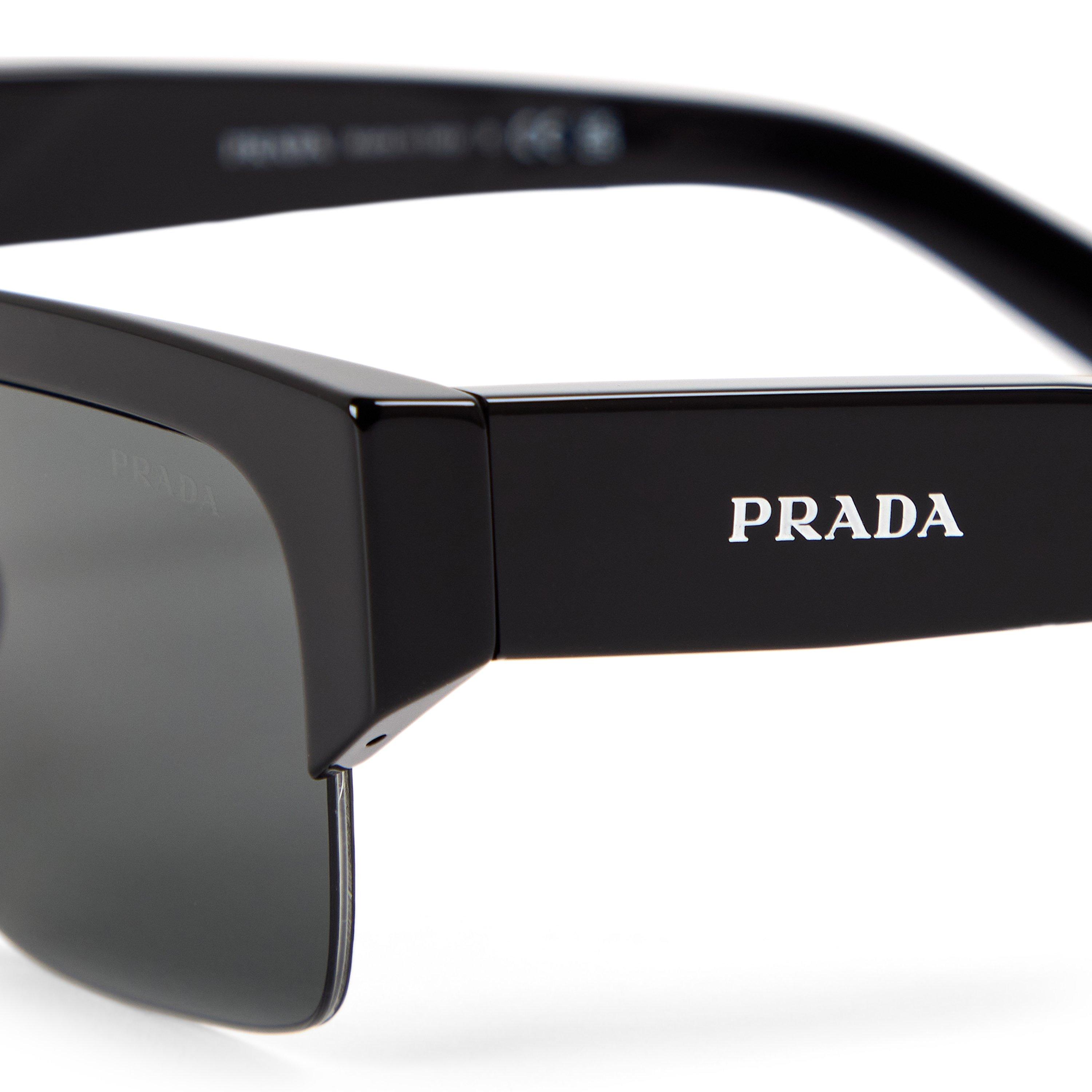 Black/Dark Grey - Prada - Men's 0PR D12SU Clubmaster Sunglasses - 3