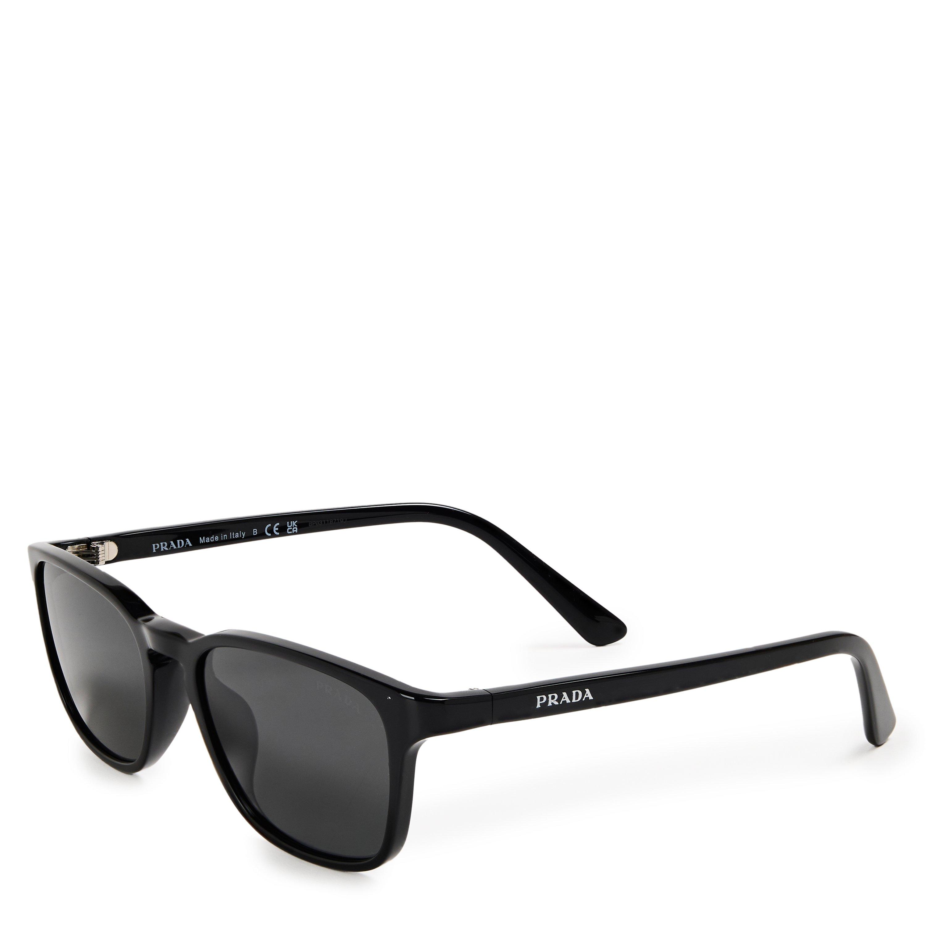 Prada Men's 0Pr D13su Wayfarer Sunglasses - Black/Dark Grey
