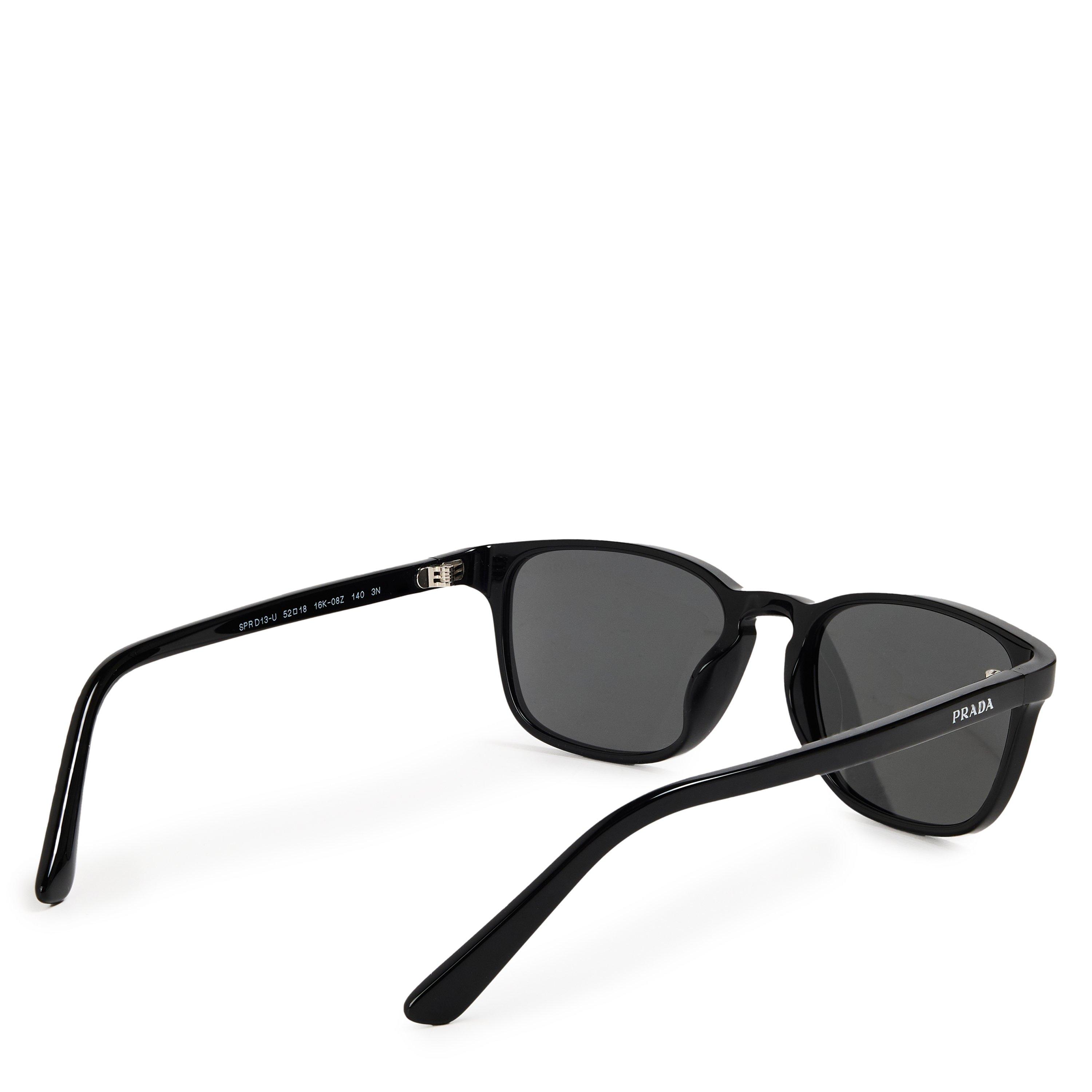 Black/Dark Grey - Prada - Men's 0PR D13SU Wayfarer Sunglasses - 2