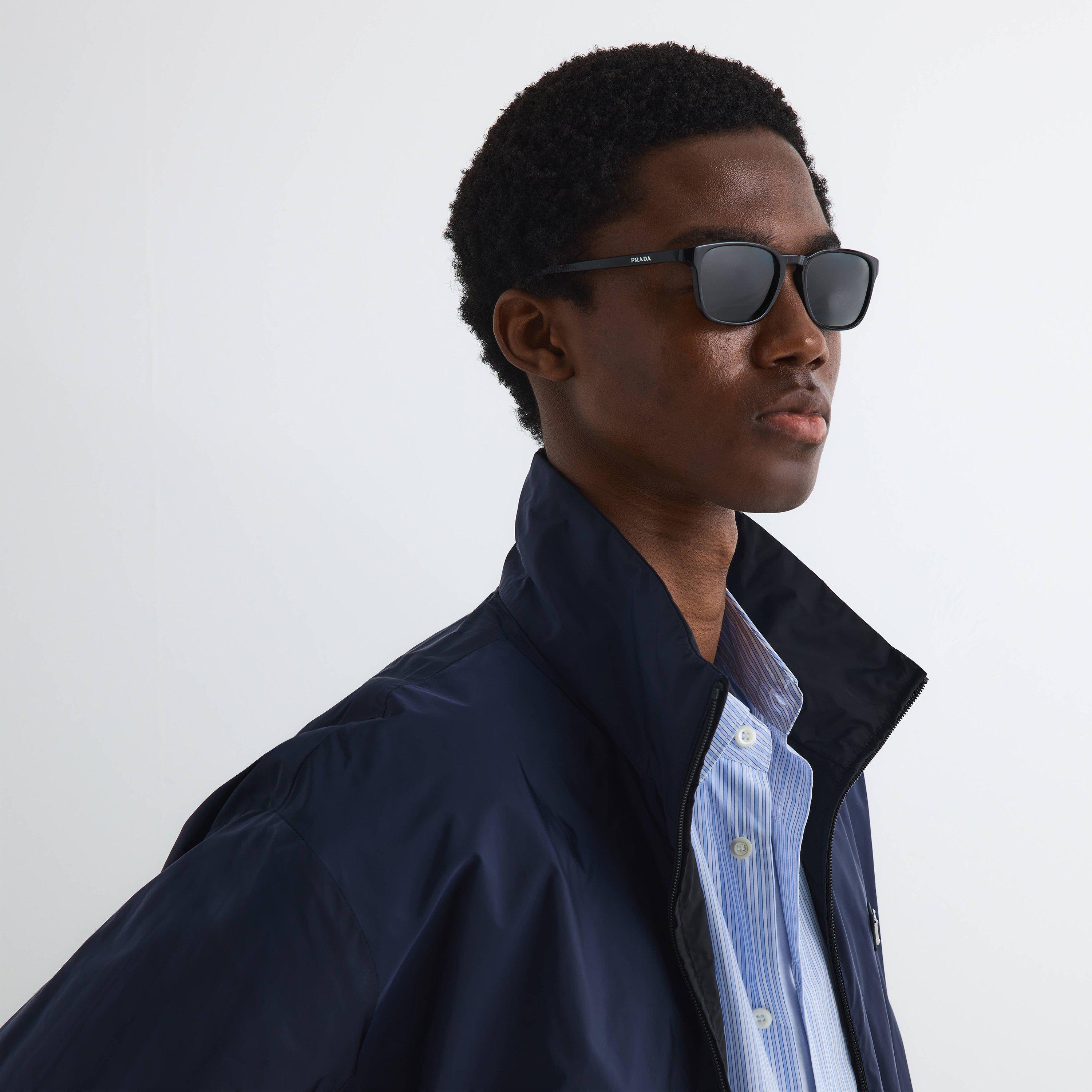 Black/Dark Grey - Prada - Men's 0PR D13SU Wayfarer Sunglasses - 3