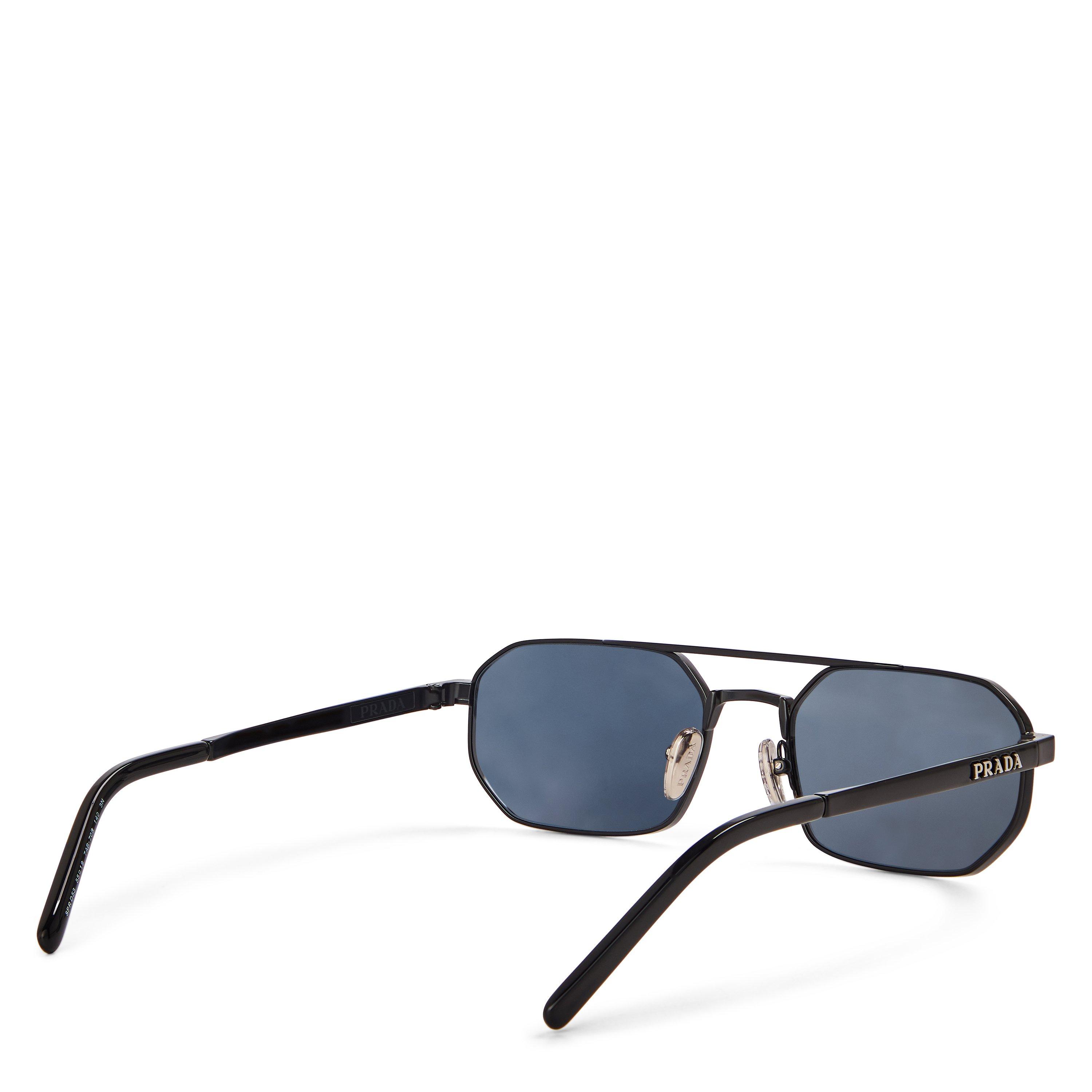 Black/Dark Grey - Prada - Men's 0PR D53S Round Sunglasses - 2