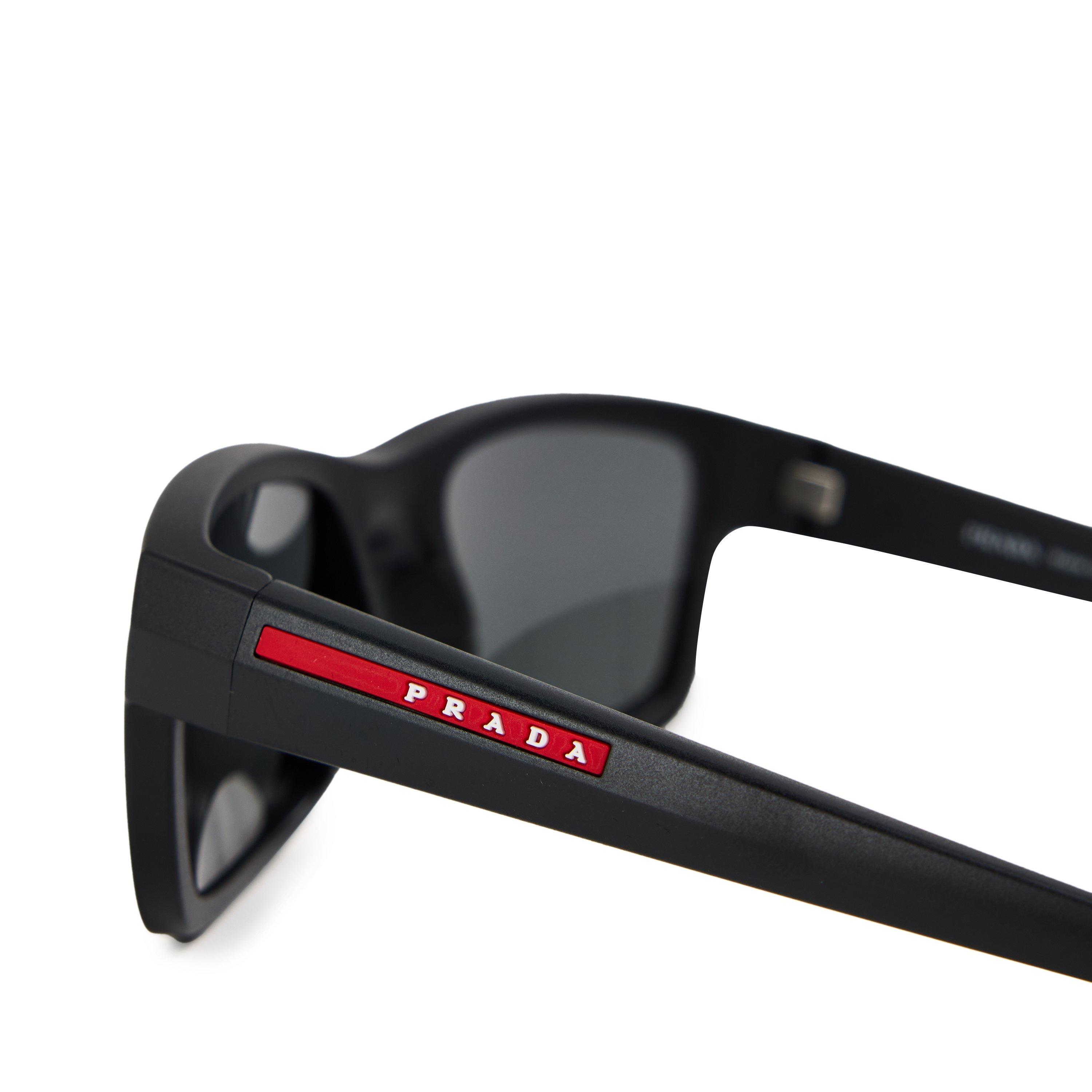 Black/Dark Grey - Prada - Men's 0PS B10S Rectangle Sunglasses - 3