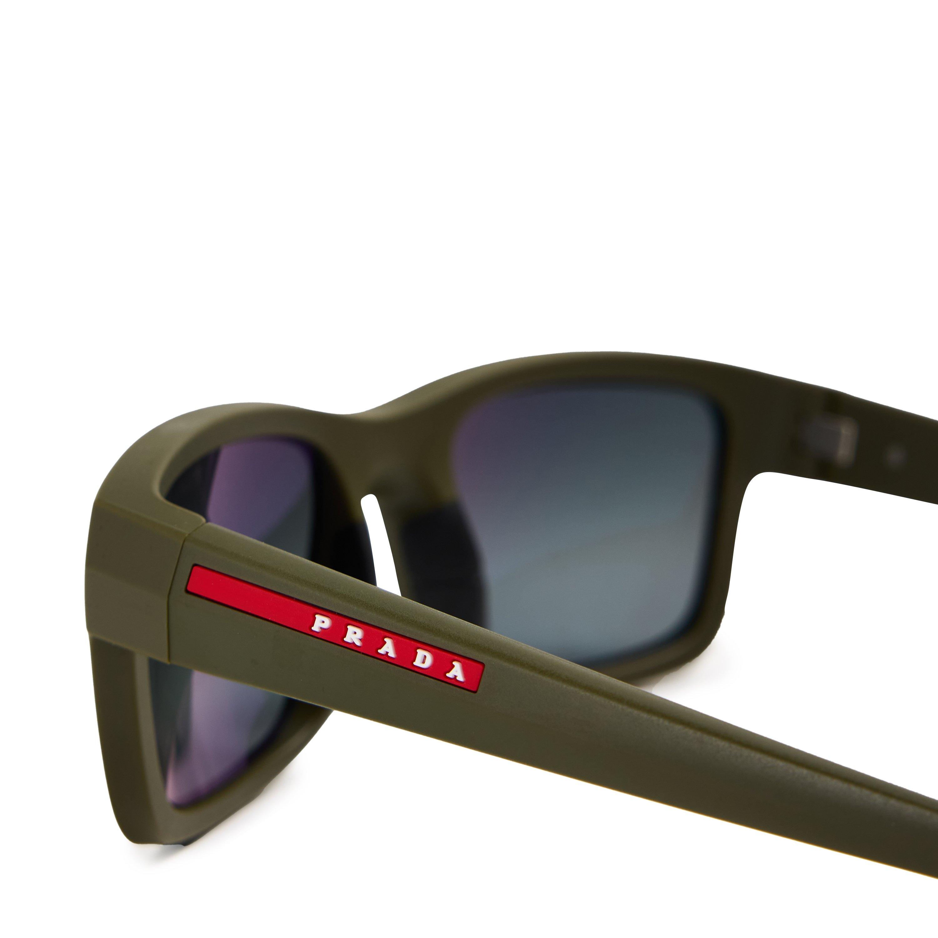 Green/Grey - Prada - Men's 0PS B10S Rectangle Sunglasses - 2