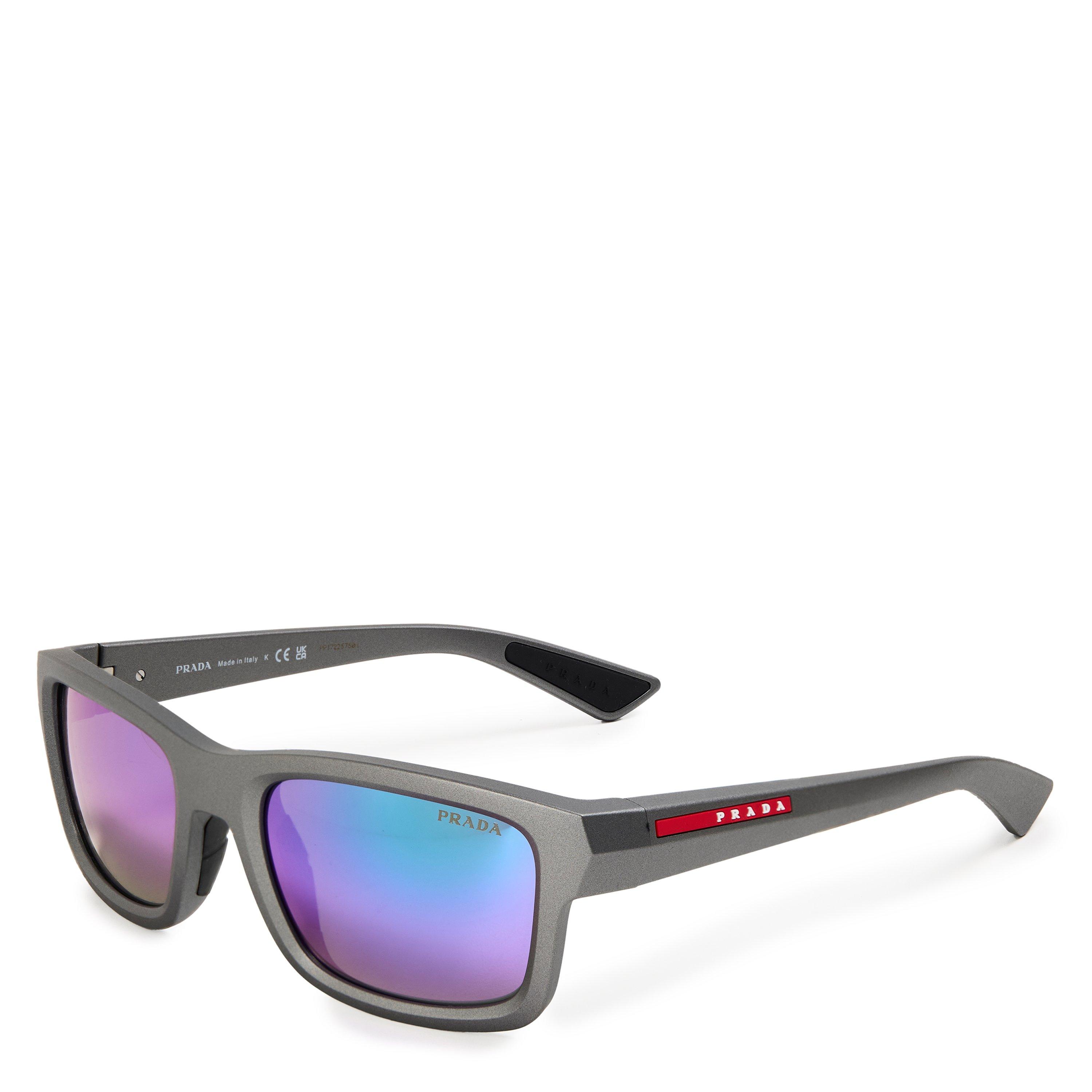 Prada Linea Rossa Man Sunglass PS B10S - Frame color: Silver Metal, Lens color: Violet Gradient Silver - Image 3