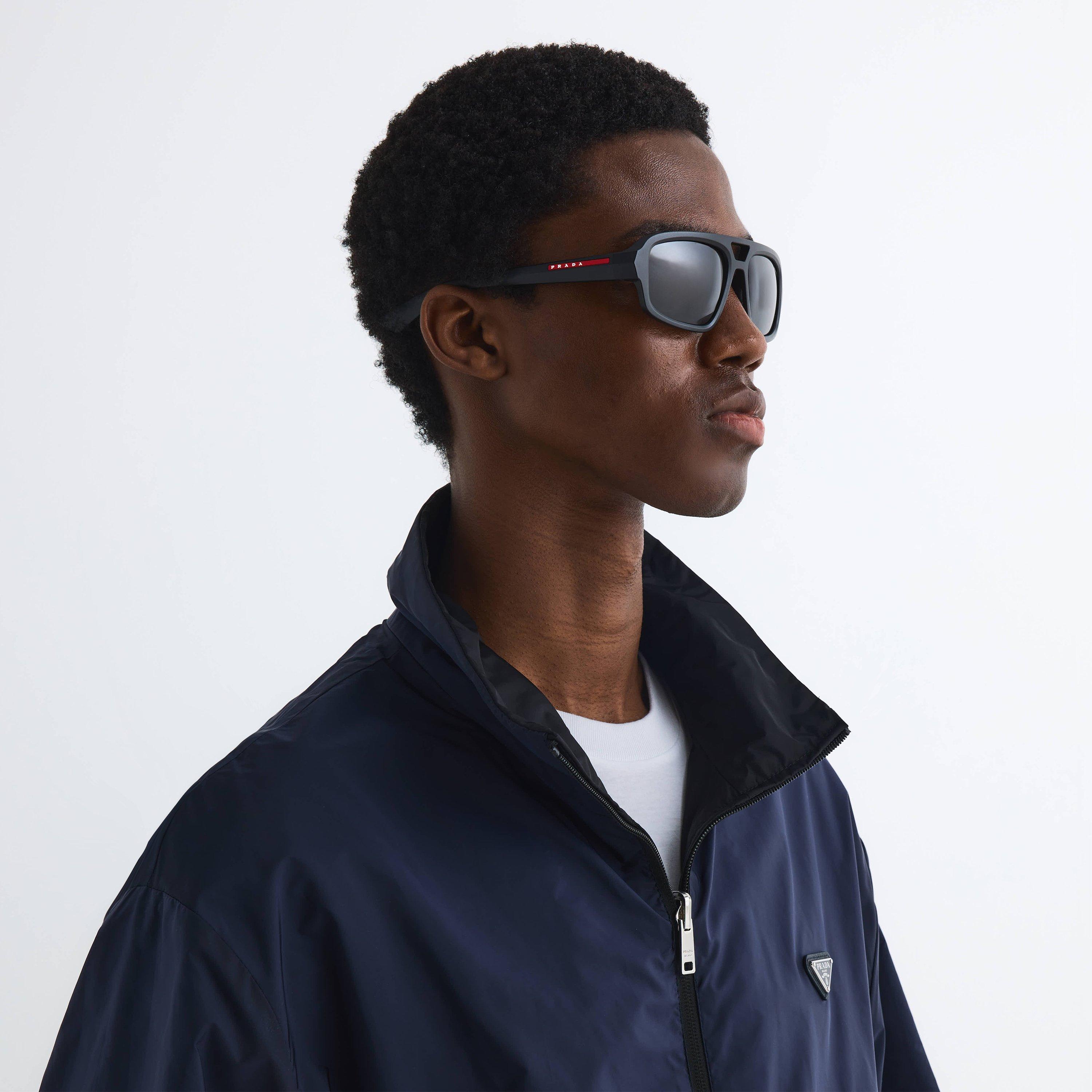 Black/Dark Grey - Prada - Men's 0PS B11SU Aviator Sunglasses - 3