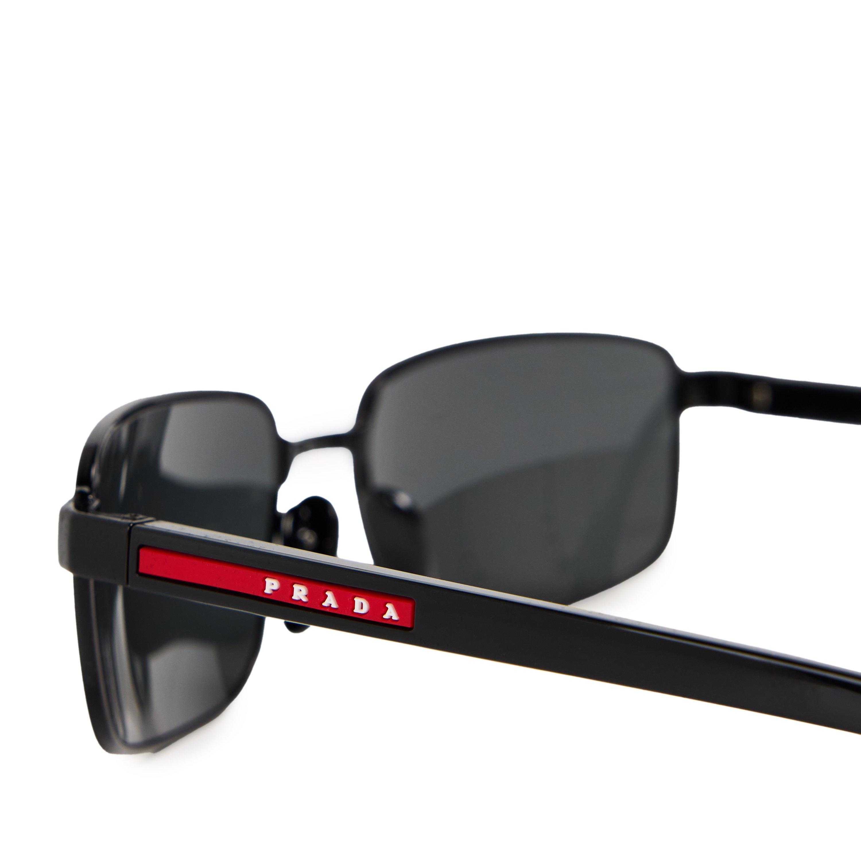 Black/Dark Grey - Prada - Men's 0PS B54S Oval Sunglasses - 3