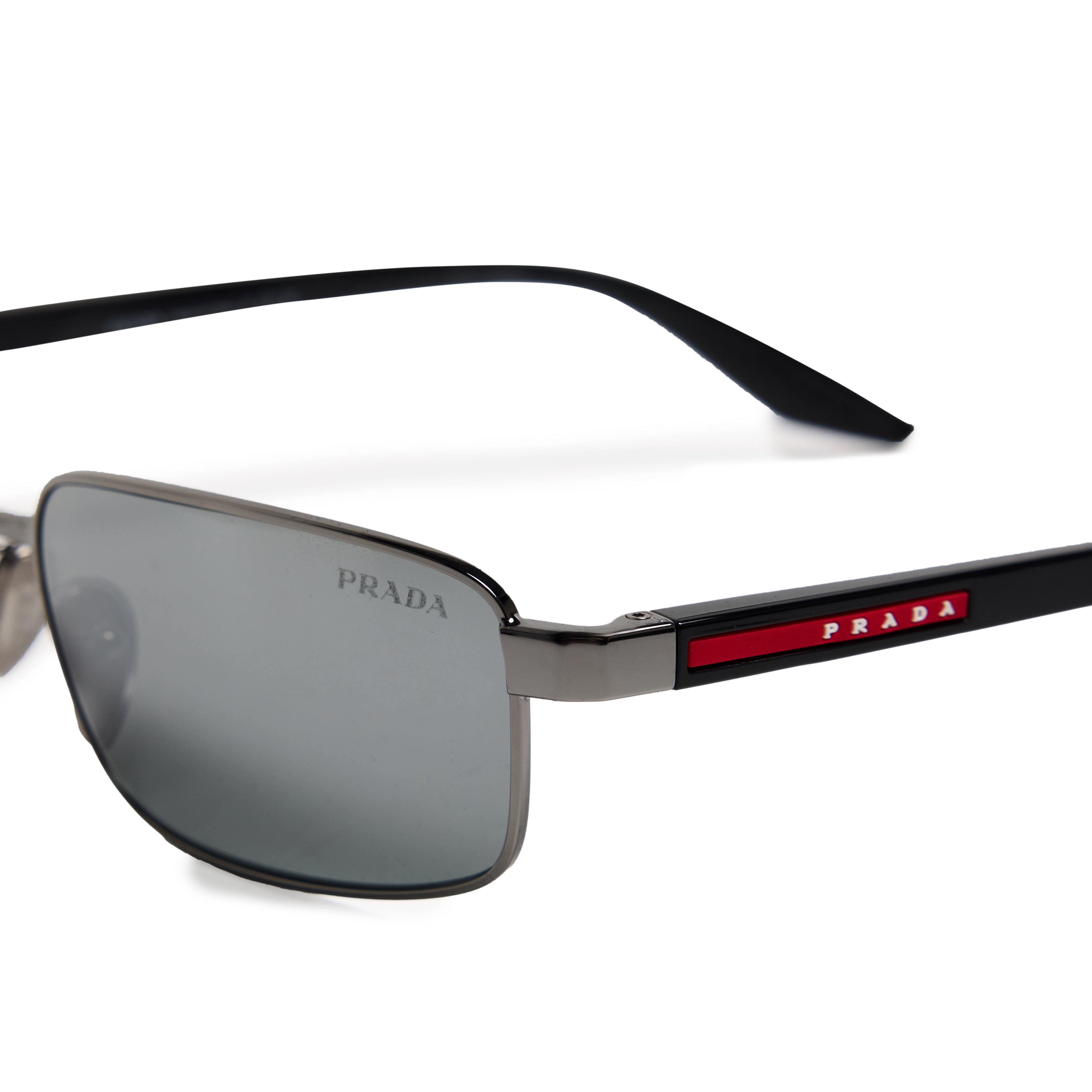 Metal Grey - Prada - Men's 0PS B54S Oval Sunglasses - 3