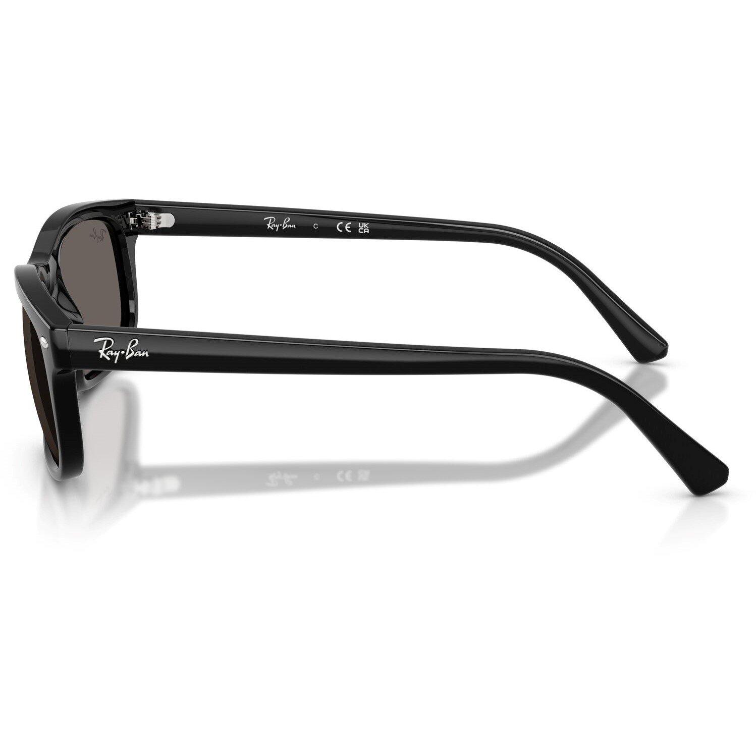 Black/Dark Grey - Ray-Ban - 0RB2224 Rectangle Sunglasses - 8