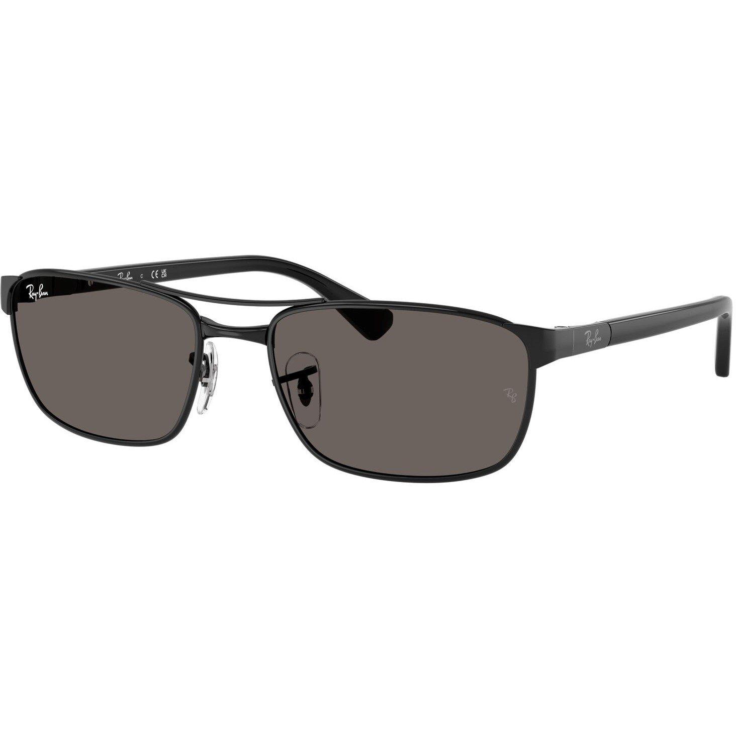 Black/Dark Grey - Ray-Ban - 0RB3778 Oval Sunglasses - 3