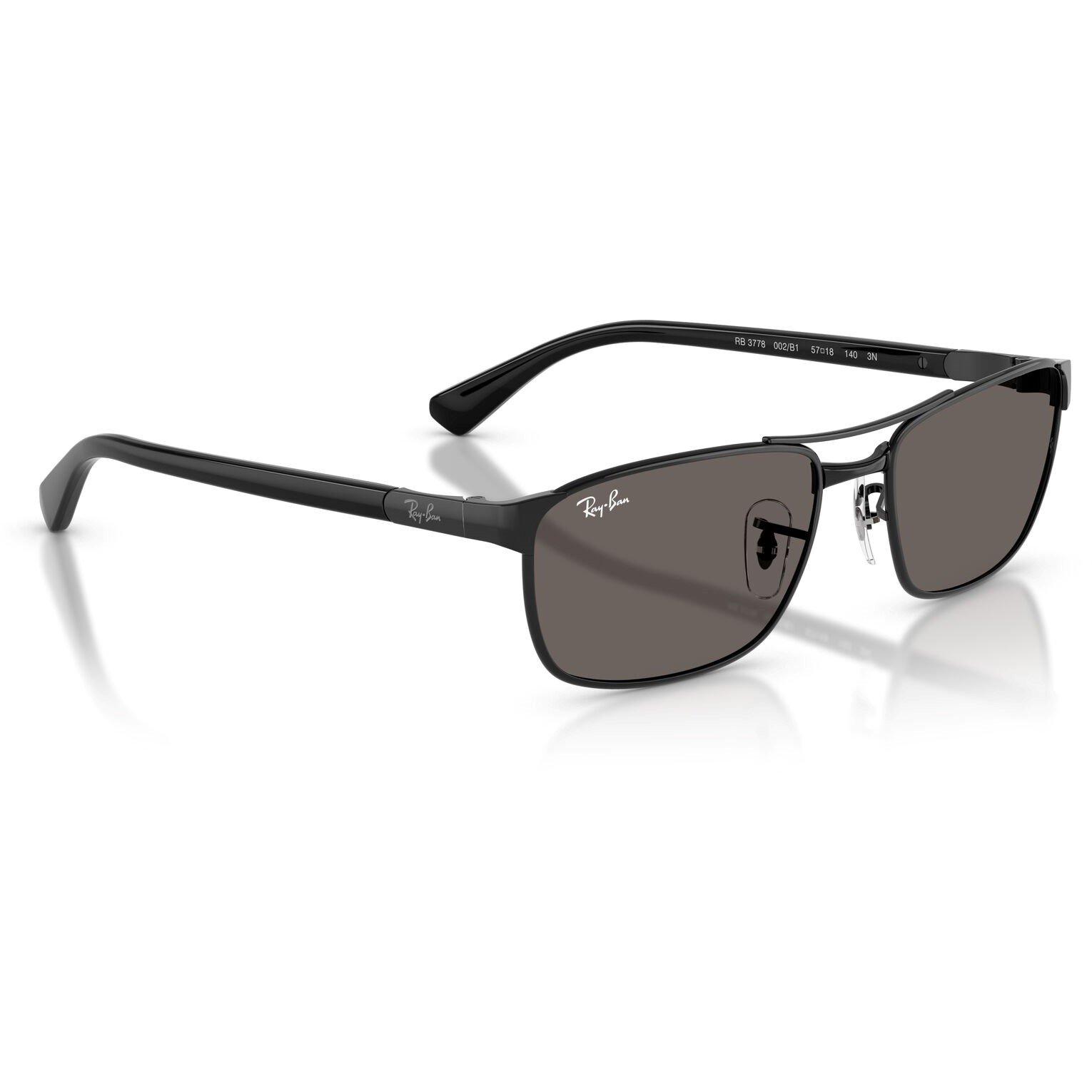 Black/Dark Grey - Ray-Ban - 0RB3778 Oval Sunglasses - 4