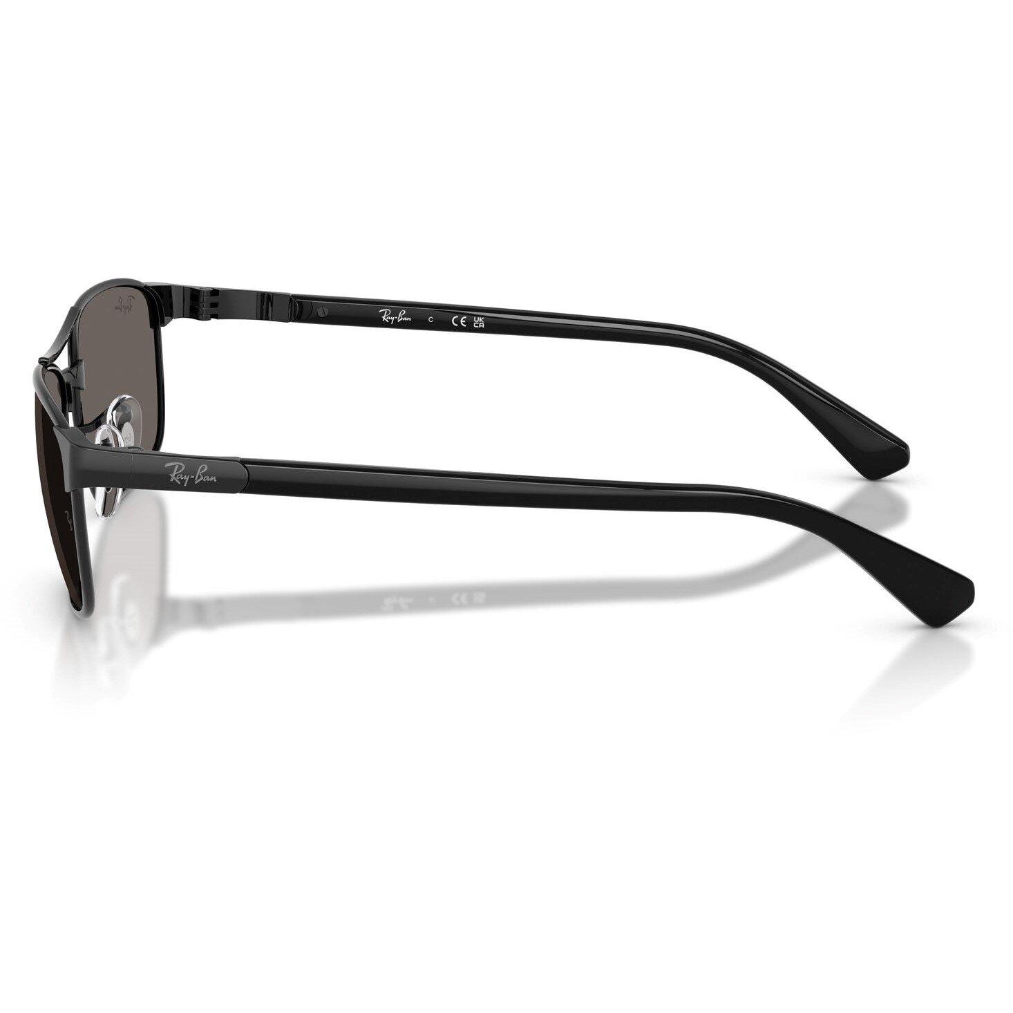 Black/Dark Grey - Ray-Ban - 0RB3778 Oval Sunglasses - 8