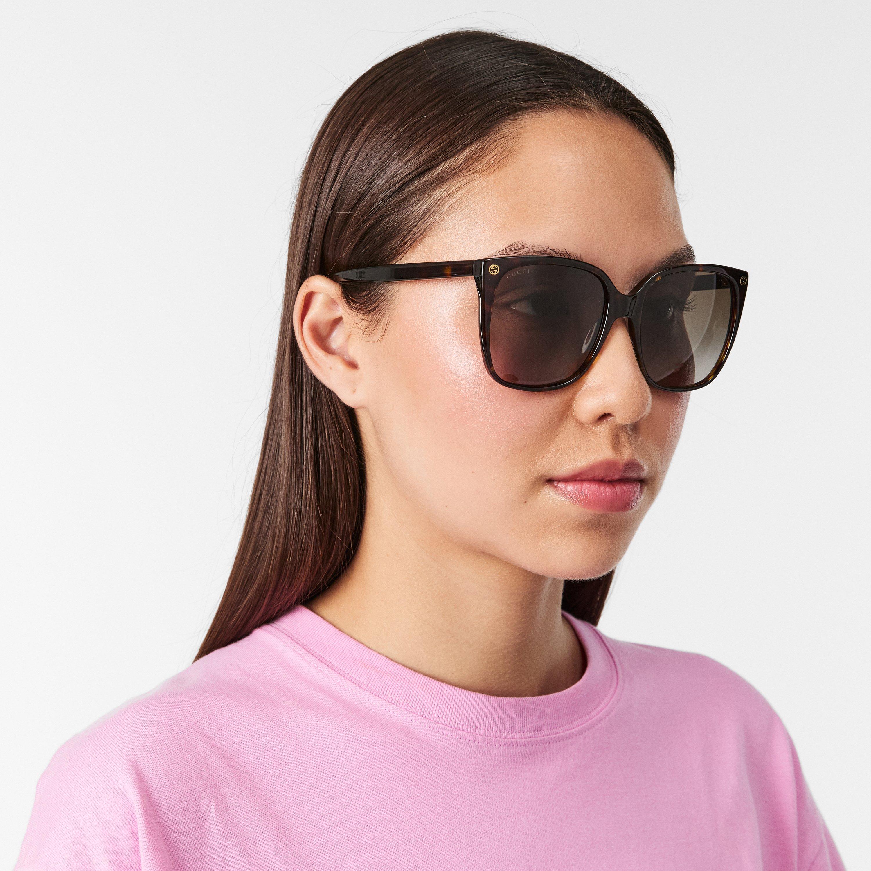 Hav/Brown - Gucci - Gucci GG0022S Women’s Oversized Sunglasses - 3