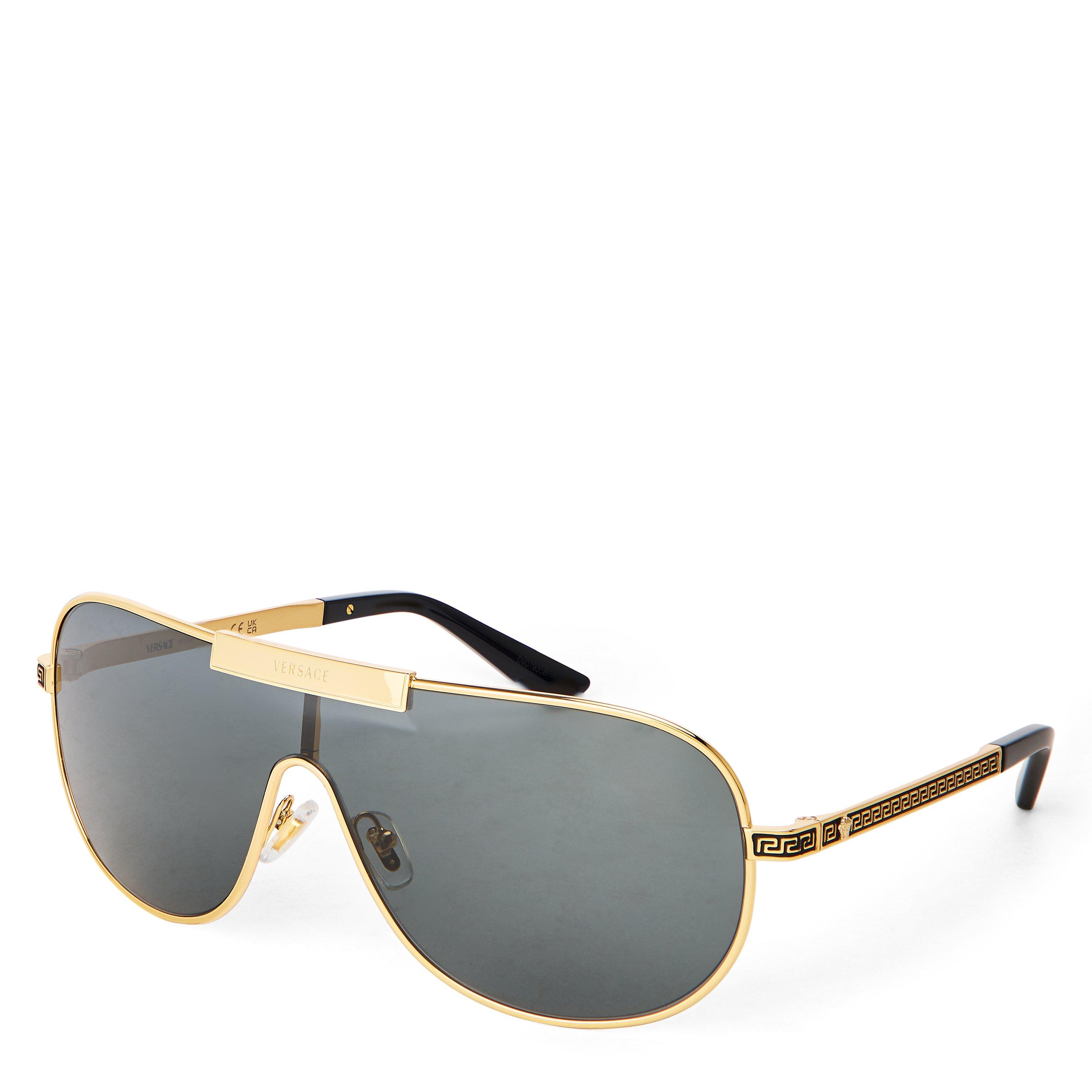Versace Men's 0VE2293 Aviator Sunglasses - Gold/Dark Grey