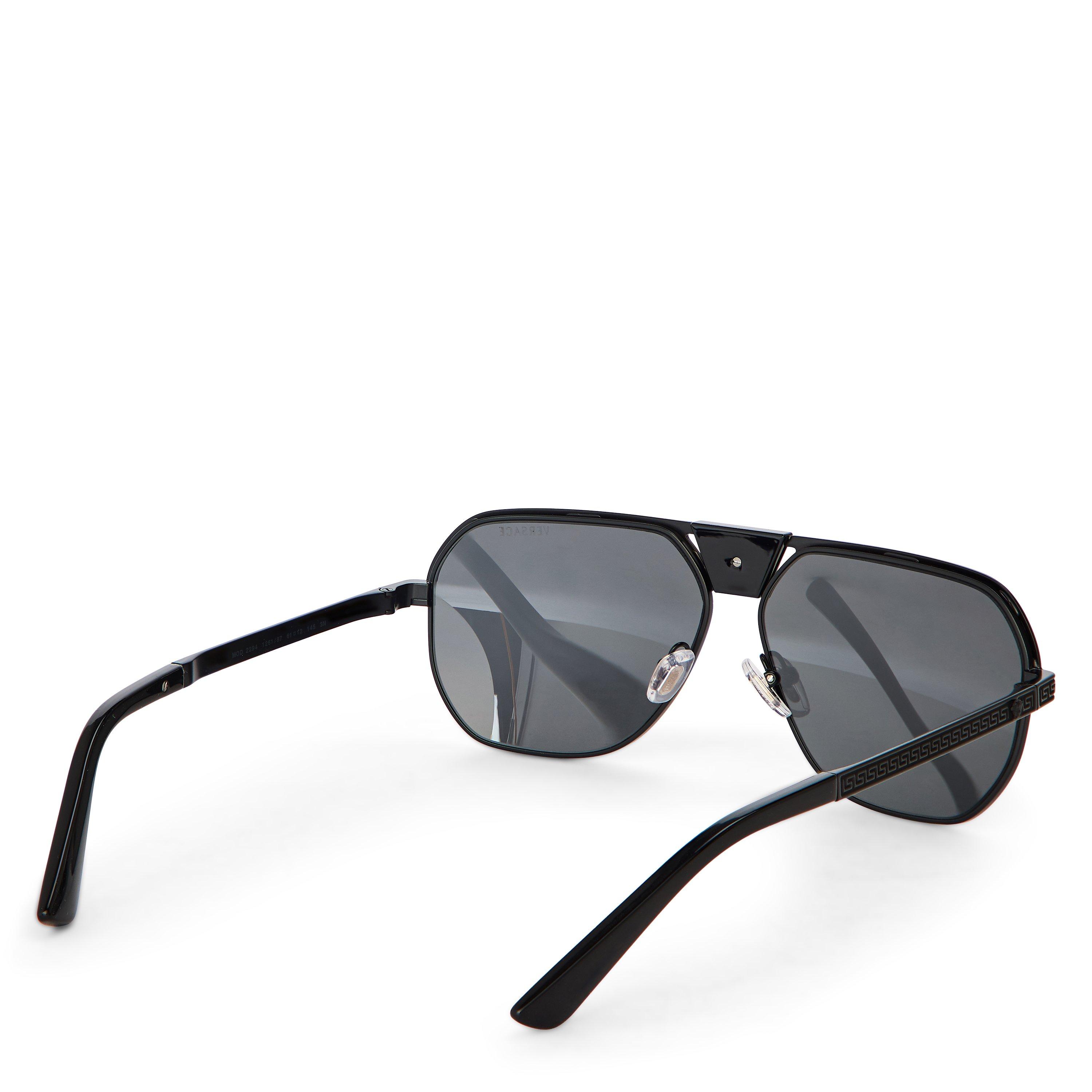 Black/Dark Grey - Versace - Men's 0VE2294 Aviator Sunglasses - 2