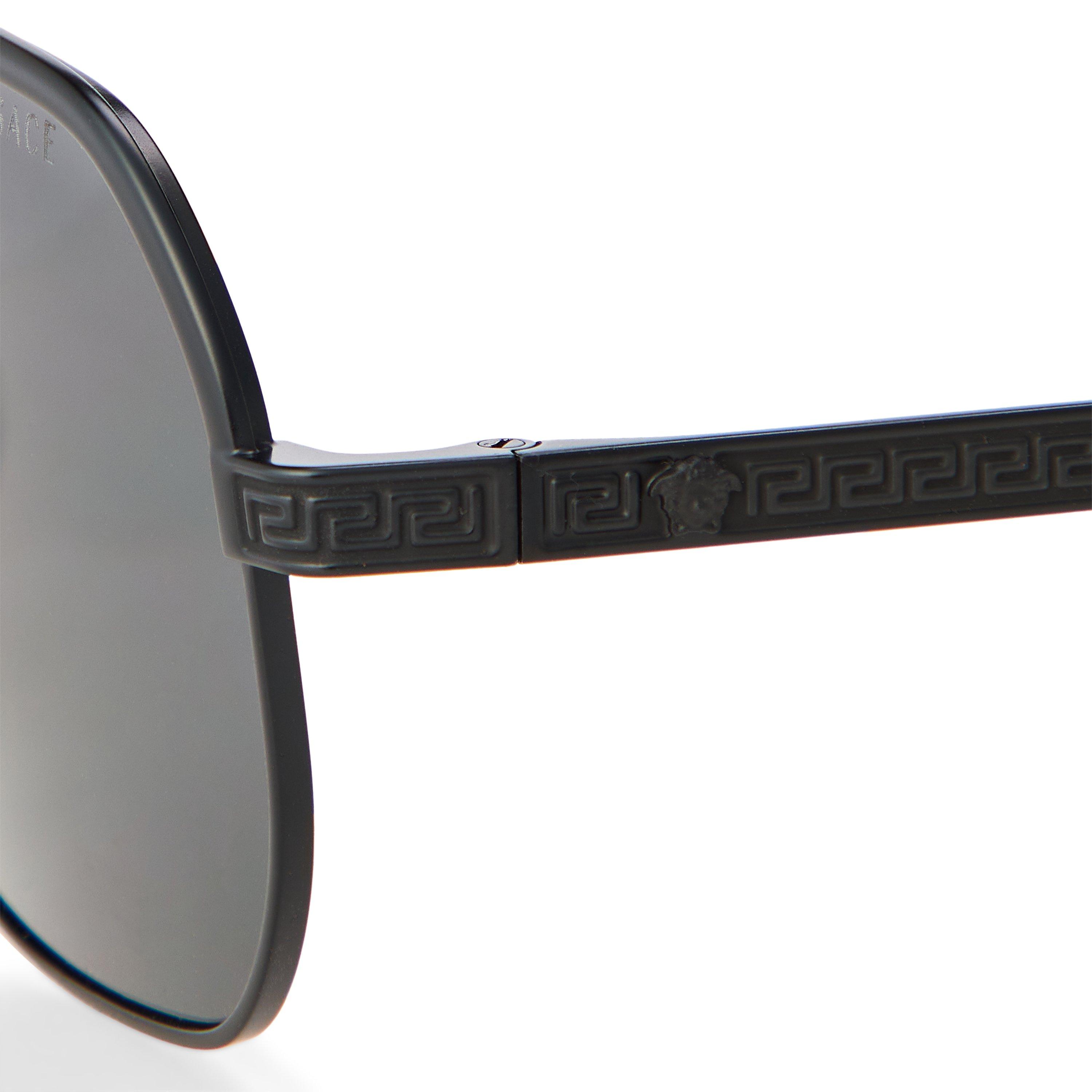 Black/Dark Grey - Versace - Men's 0VE2294 Aviator Sunglasses - 3