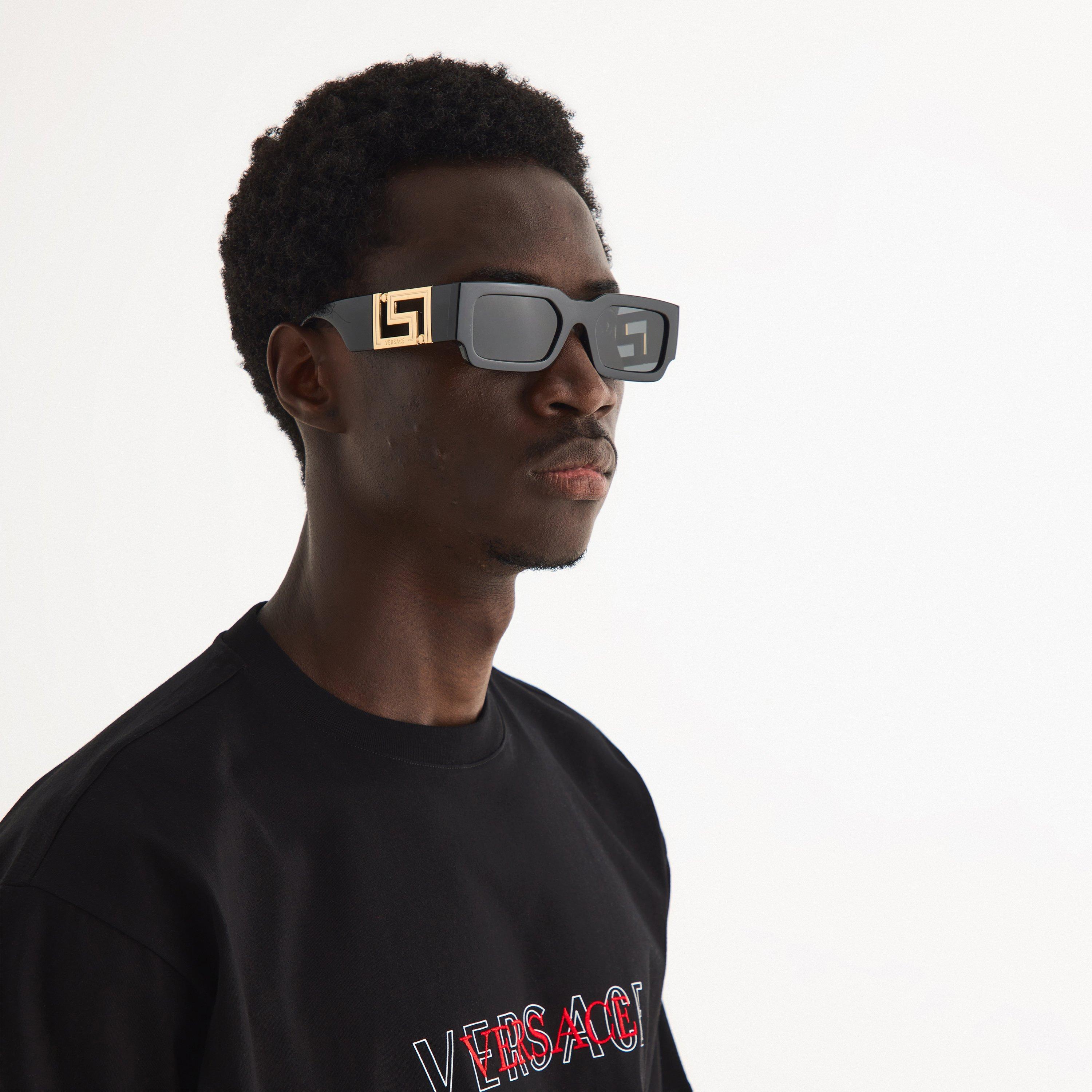 Black/Dark Grey - Versace - Men's 0VE4506U Square Sunglasses - 3