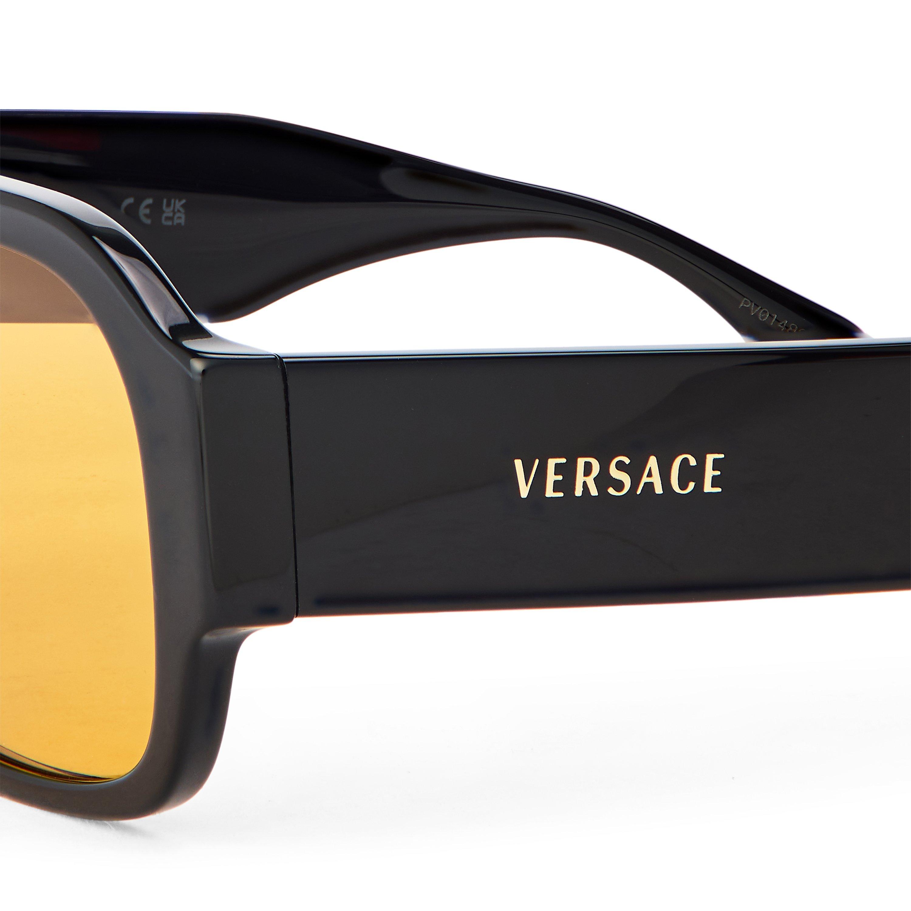 Black/Orange - Versace - Men's 0VE4508U Aviator Sunglasses - 3