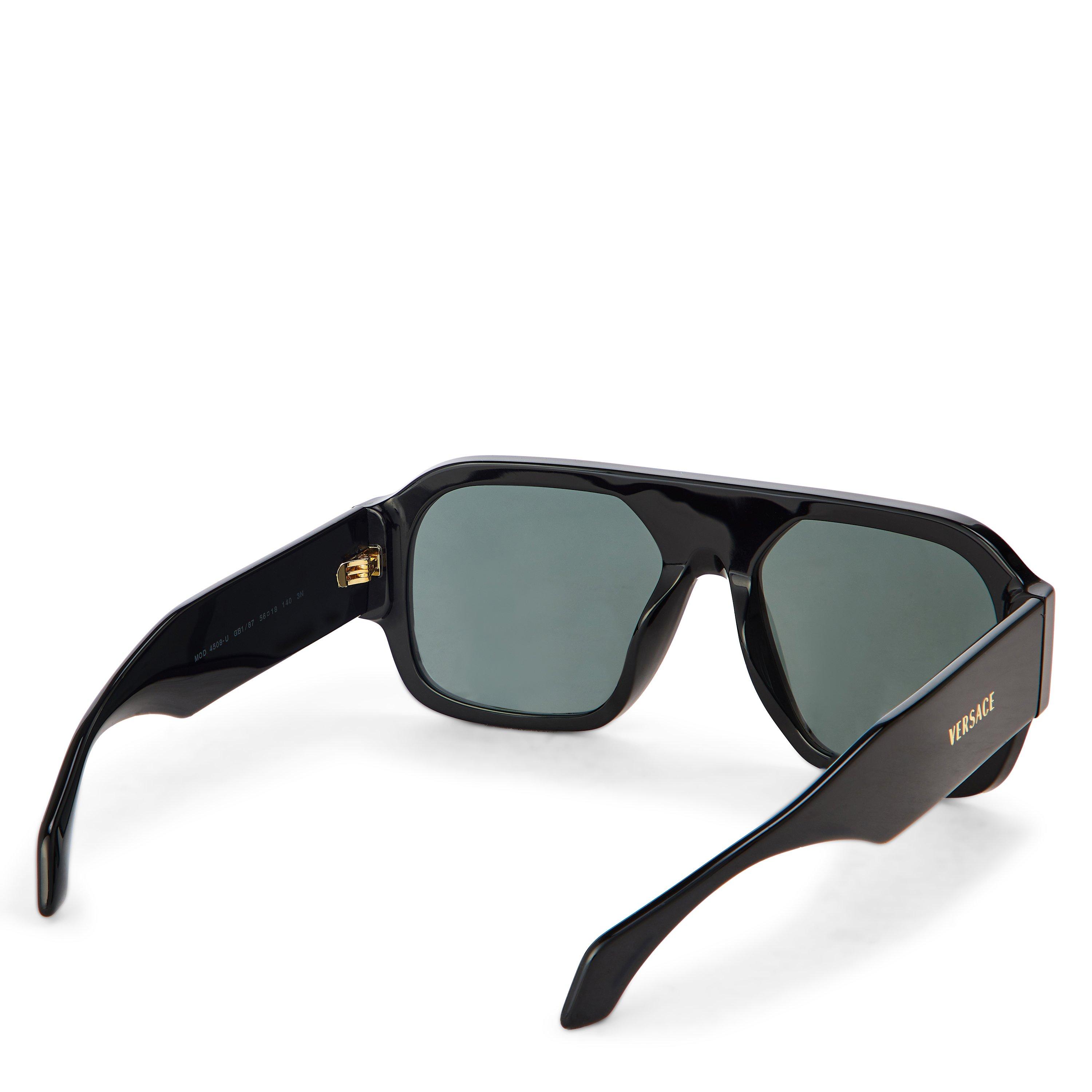 Black/Dark Grey - Versace - Men's 0VE4508U Aviator Sunglasses - 2
