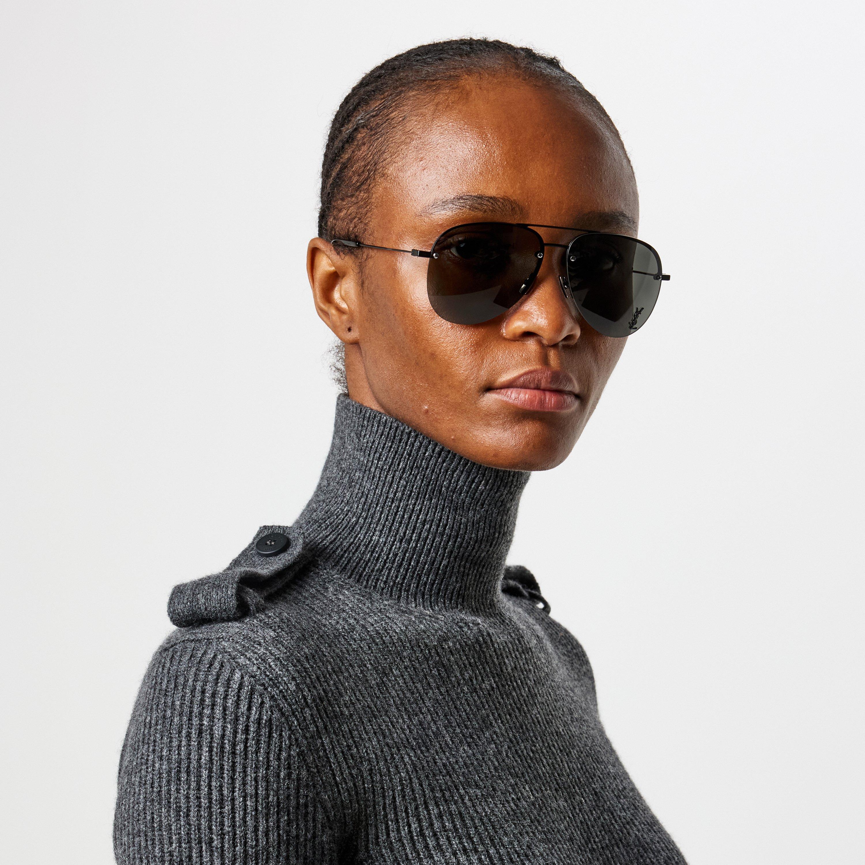 Black/Grey - Saint Laurent - Classic 11 M Aviators - 2