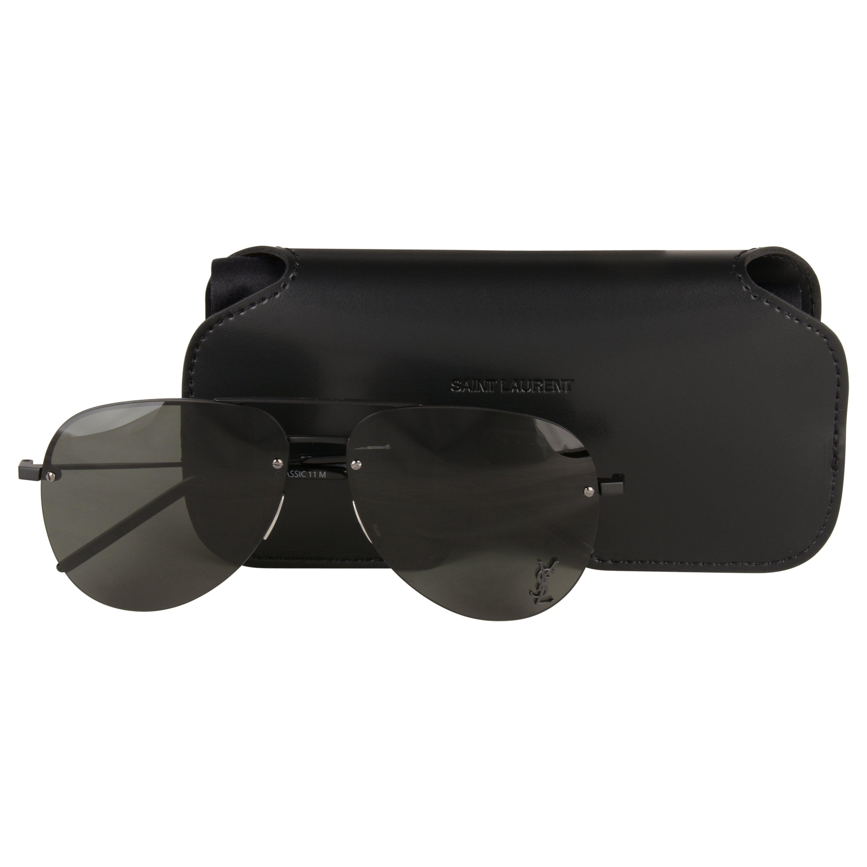 Black/Grey - Saint Laurent - Classic 11 M Aviators - 5