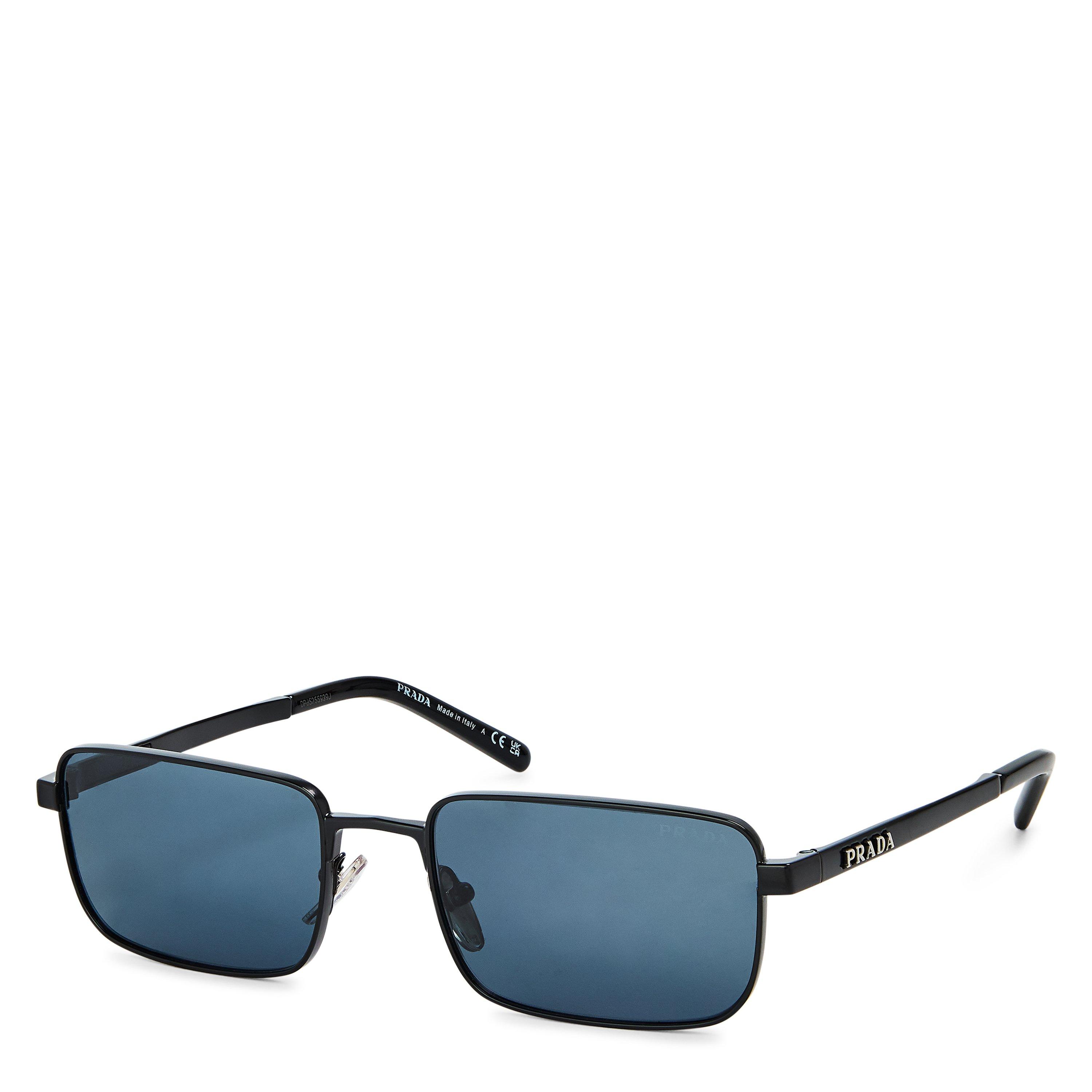 Prada Men's 0PR D54S Square Sunglasses - Black/Grey