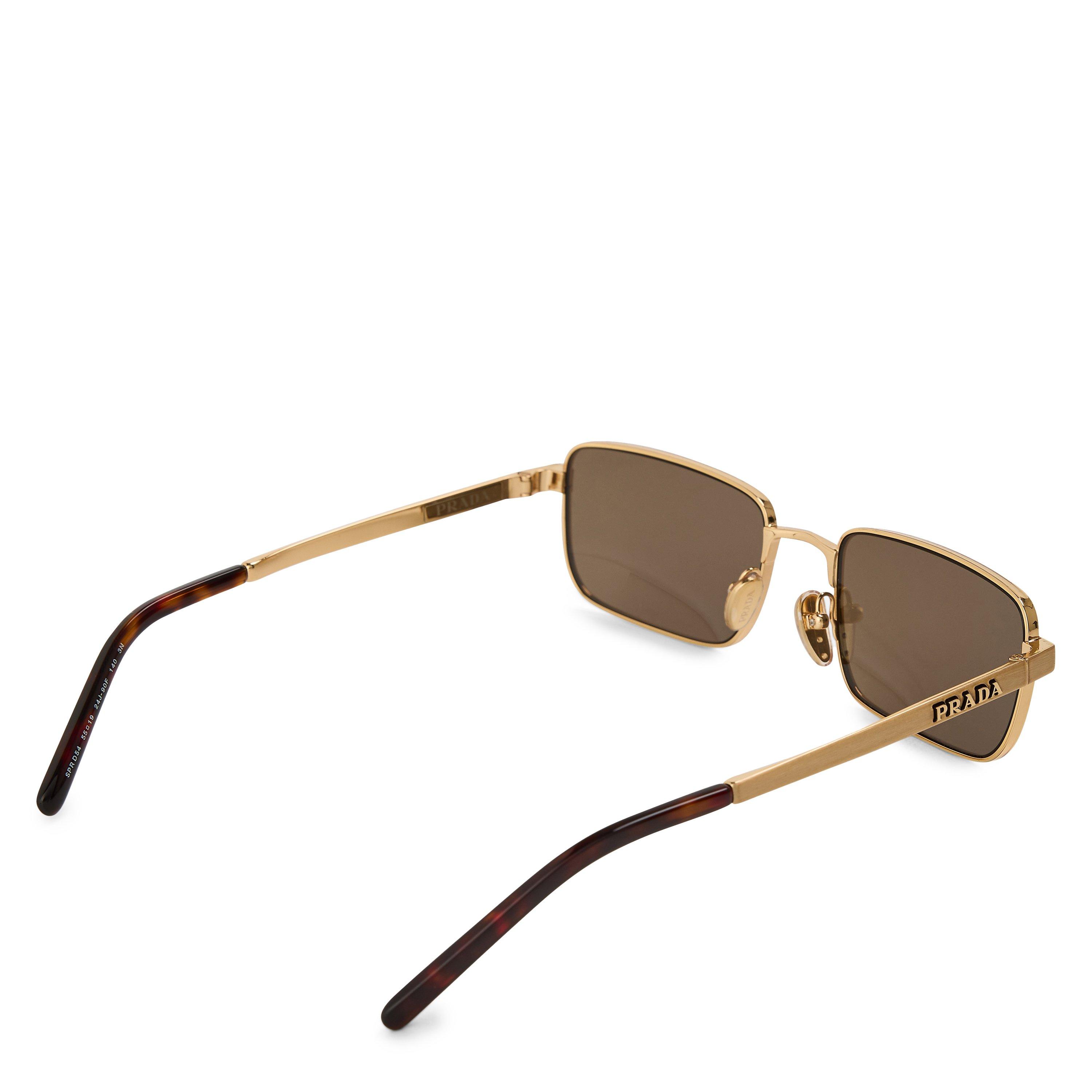 Gold/Brown - Prada - Men's 0PR D54S Square Sunglasses - 2