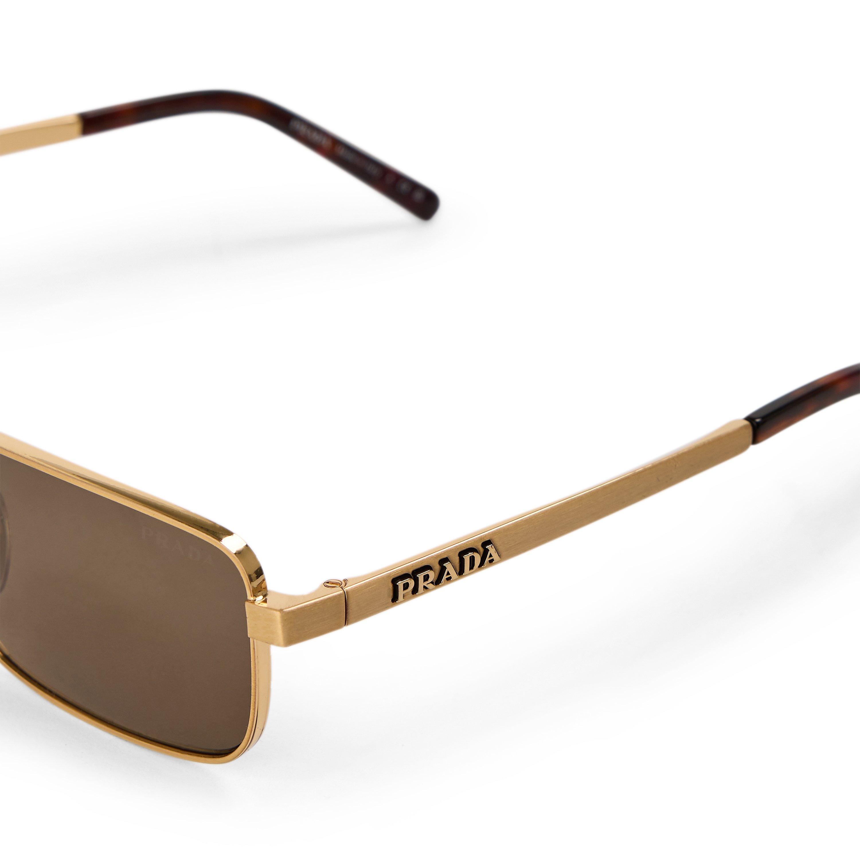 Gold/Brown - Prada - Men's 0PR D54S Square Sunglasses - 3