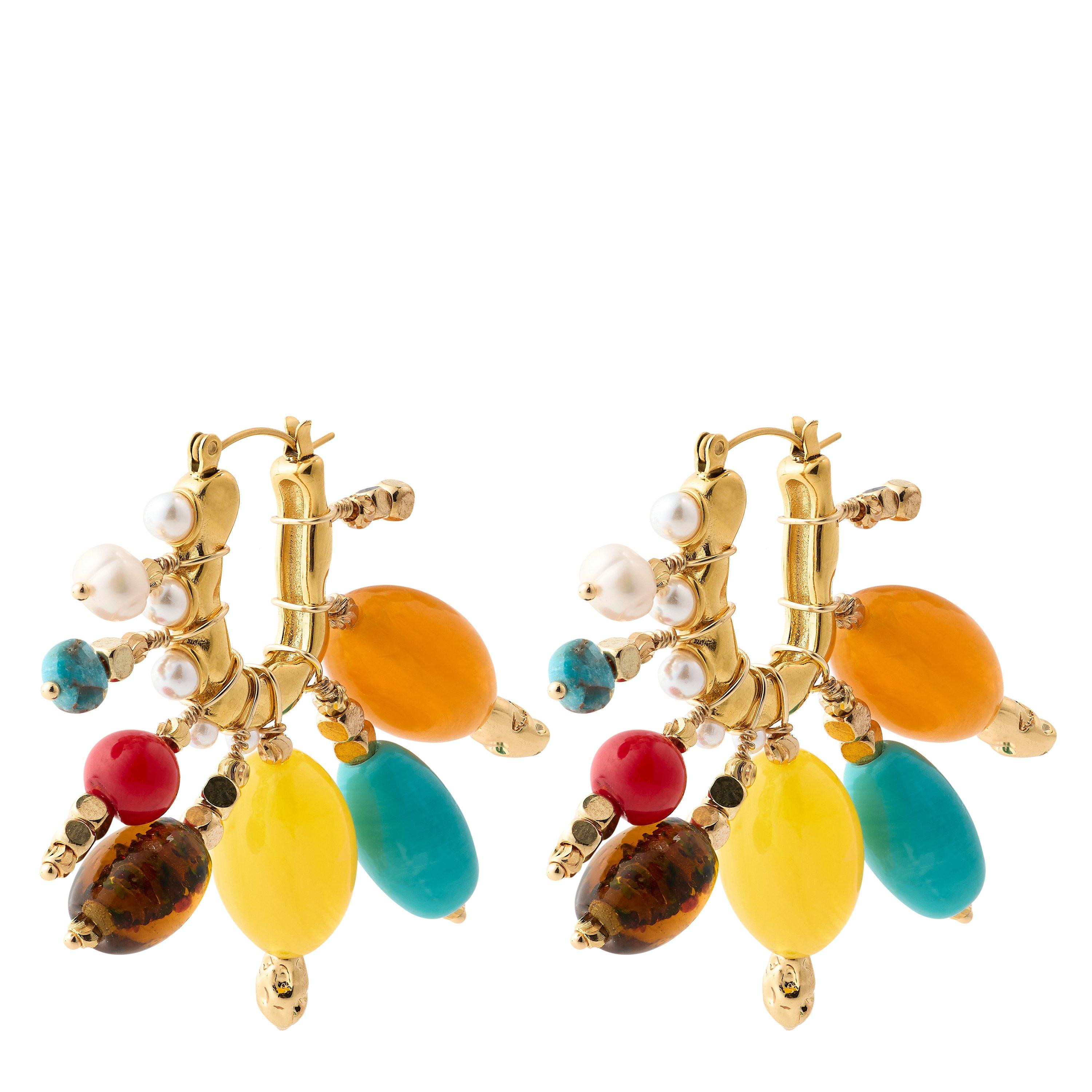 Desierto Women's Cubanera Mango Statement Earrings