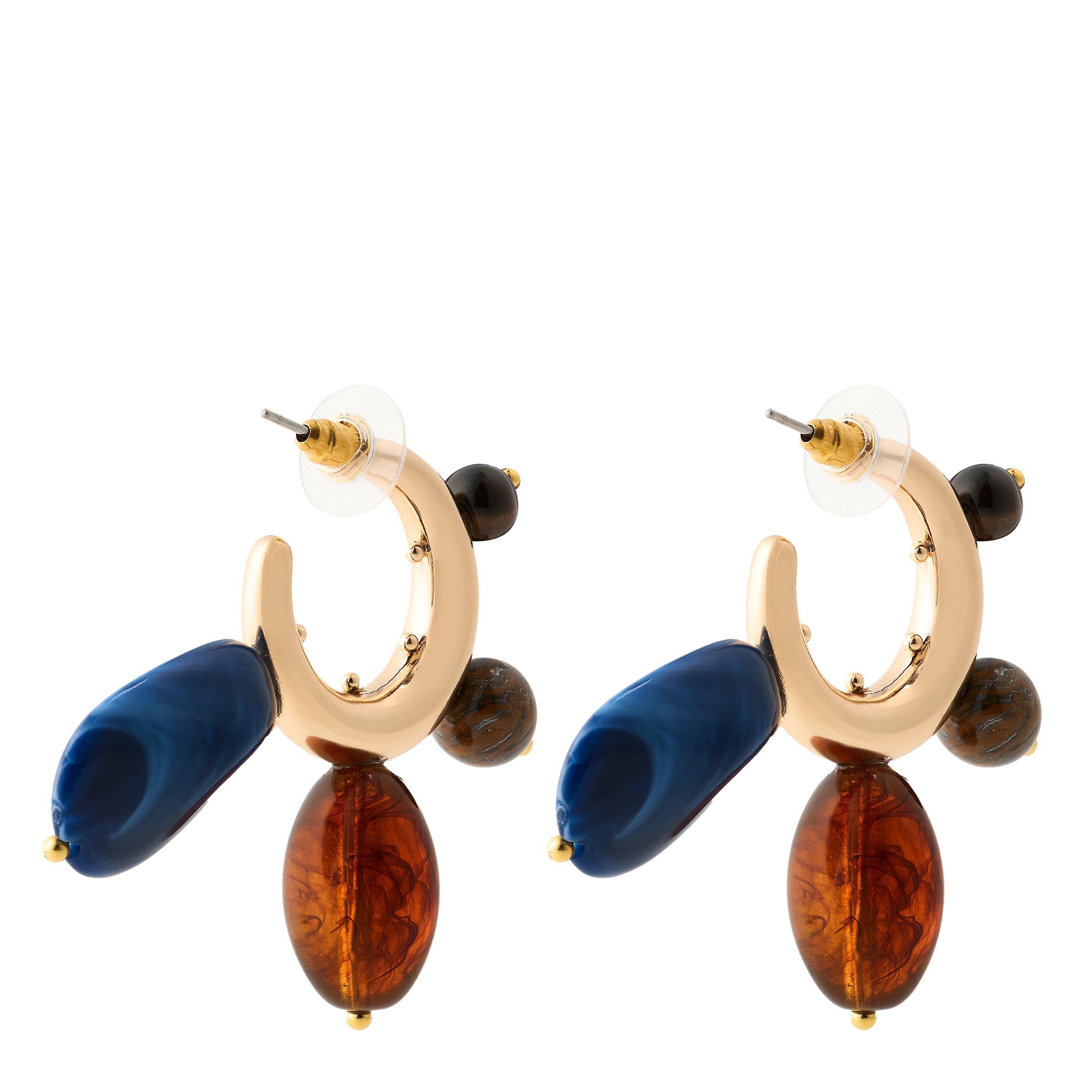 Ambar - Desierto - Women's Philo Piedreria Erngs Hoop Earrings - 2