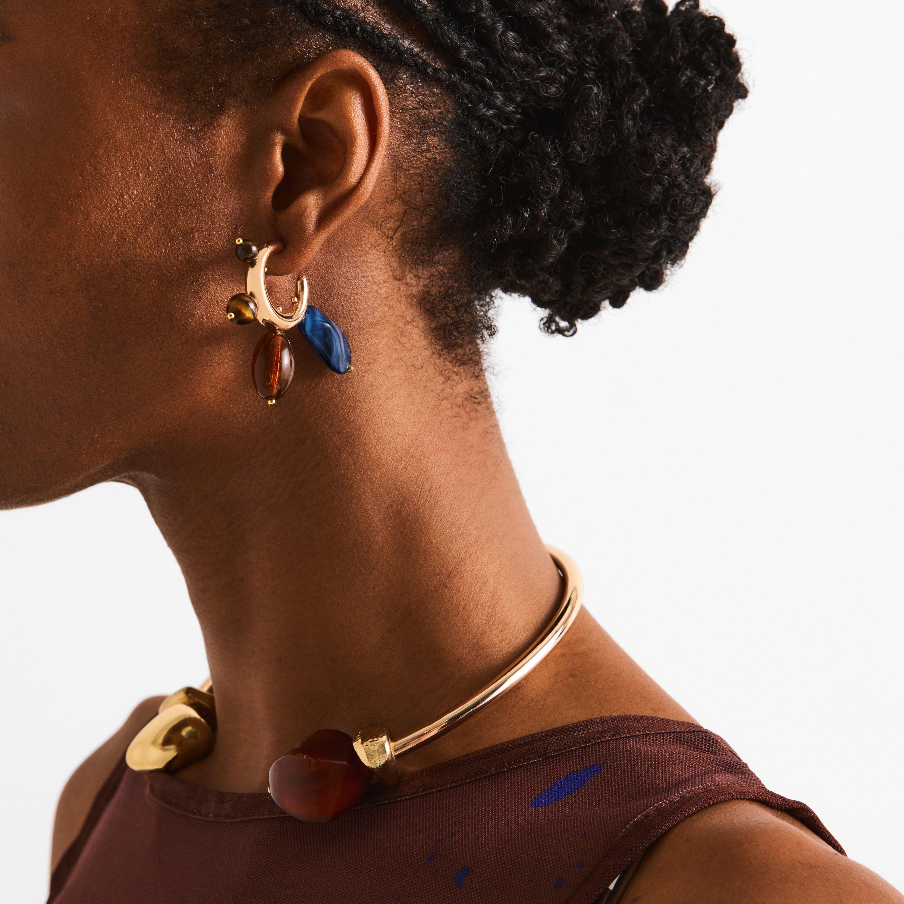 Ambar - Desierto - Women's Philo Piedreria Erngs Hoop Earrings - 3