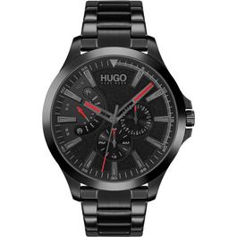 Hugo Gents Leap Black IP Bracelet Watch